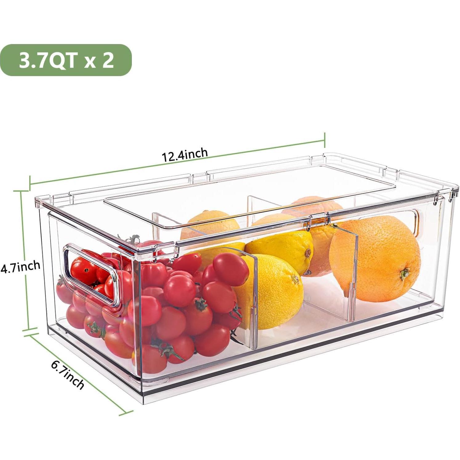 Organizadores de Refrigerador Shopwithgreen 2 Medianos 3.7L