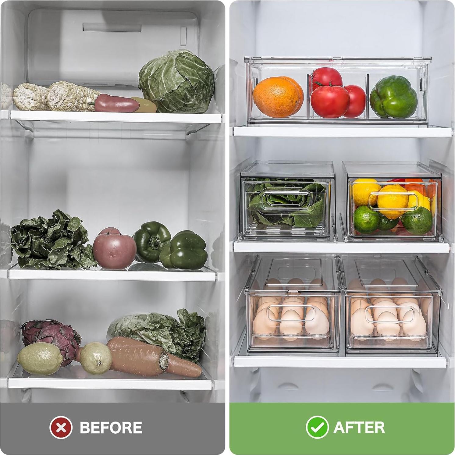 Organizadores de Refrigerador Shopwithgreen 2 Medianos 3.7L