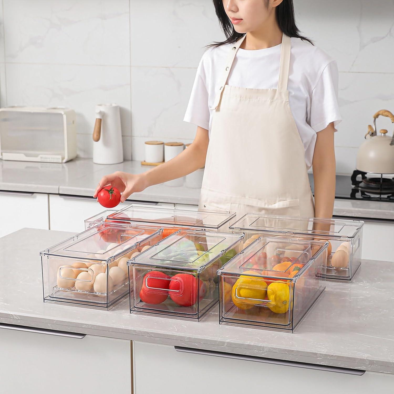 Organizadores de Refrigerador Shopwithgreen 2 Medianos 3.7L