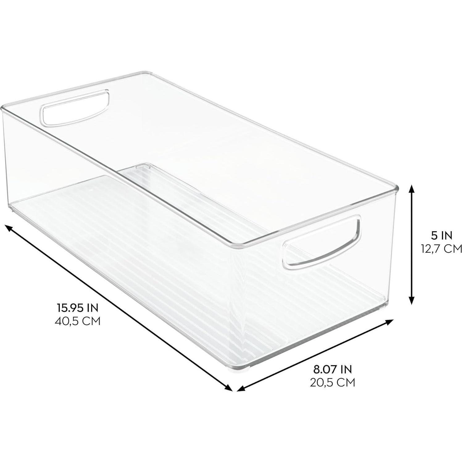 Set de 4 Bins de Almacenamiento Apilables iDesign 40x20 cm