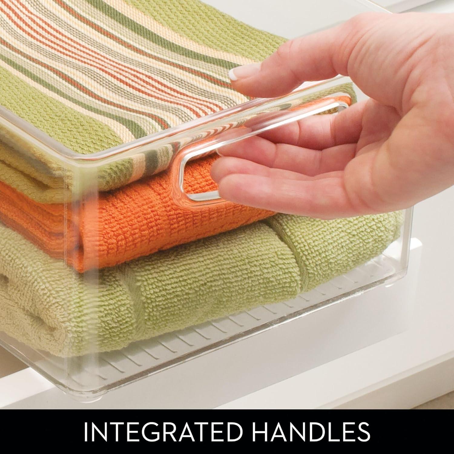 Set de 4 Bins de Almacenamiento Apilables iDesign 40x20 cm