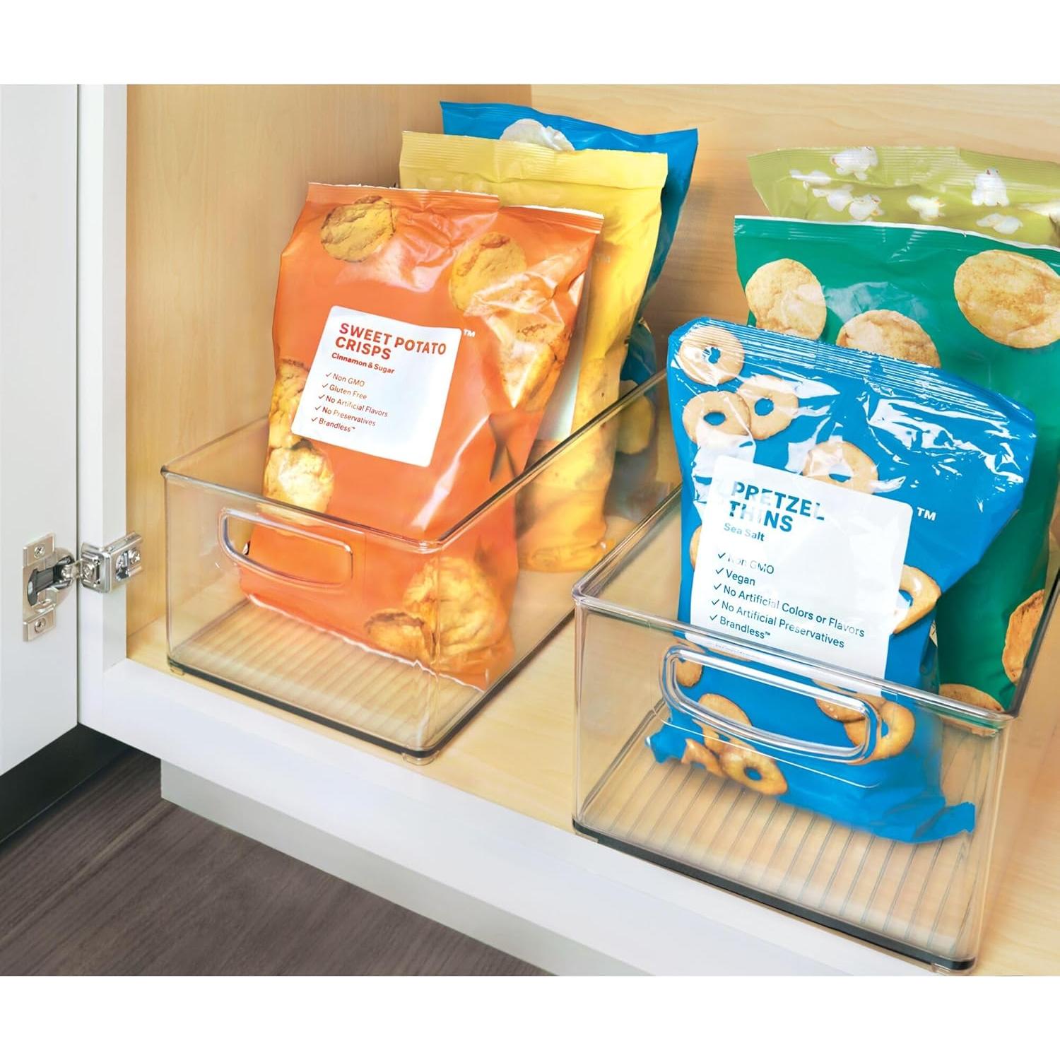 Set de 4 Bins de Almacenamiento Apilables iDesign 40x20 cm