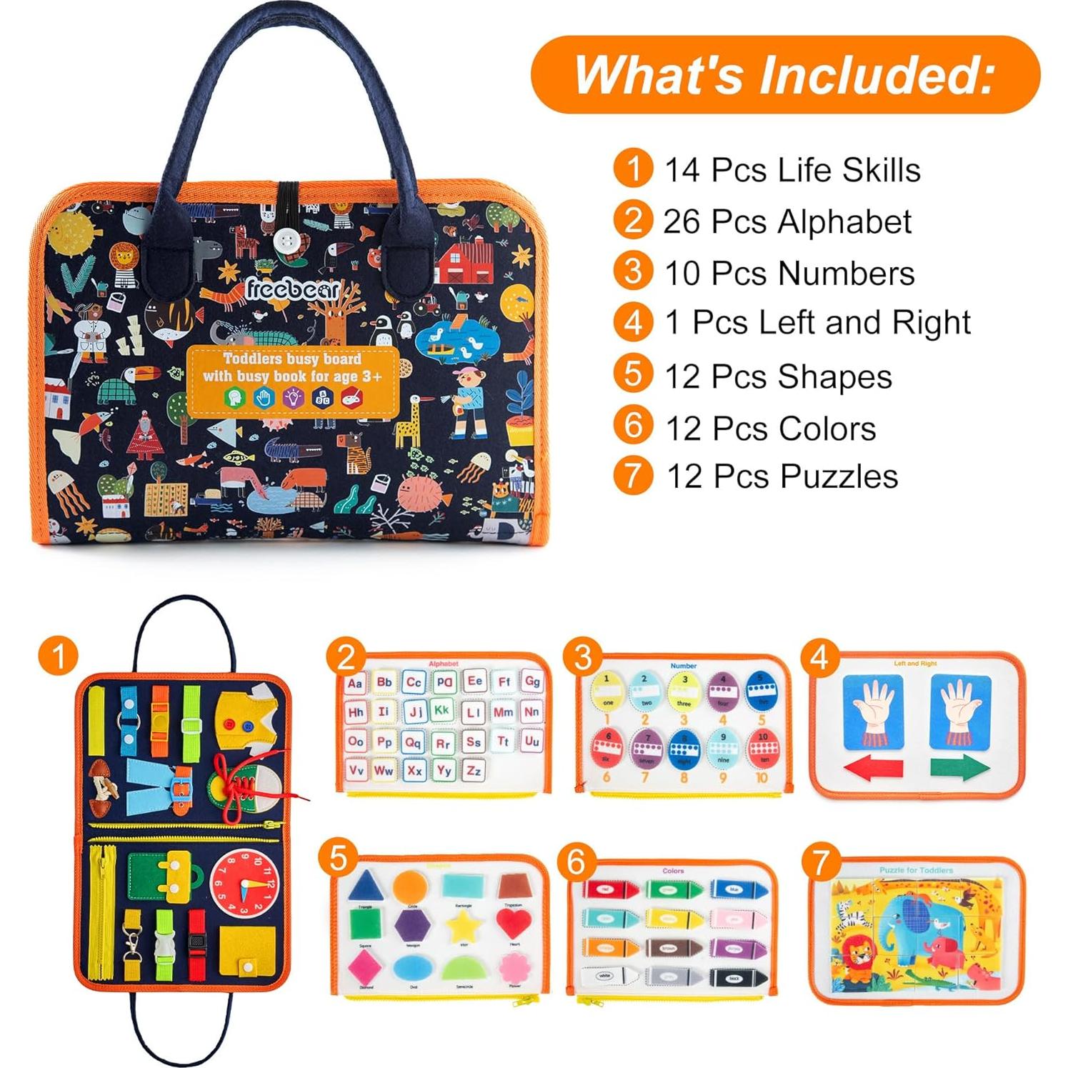 Tablero Ocupado Freebear Clásico Juguete Educativo Azul