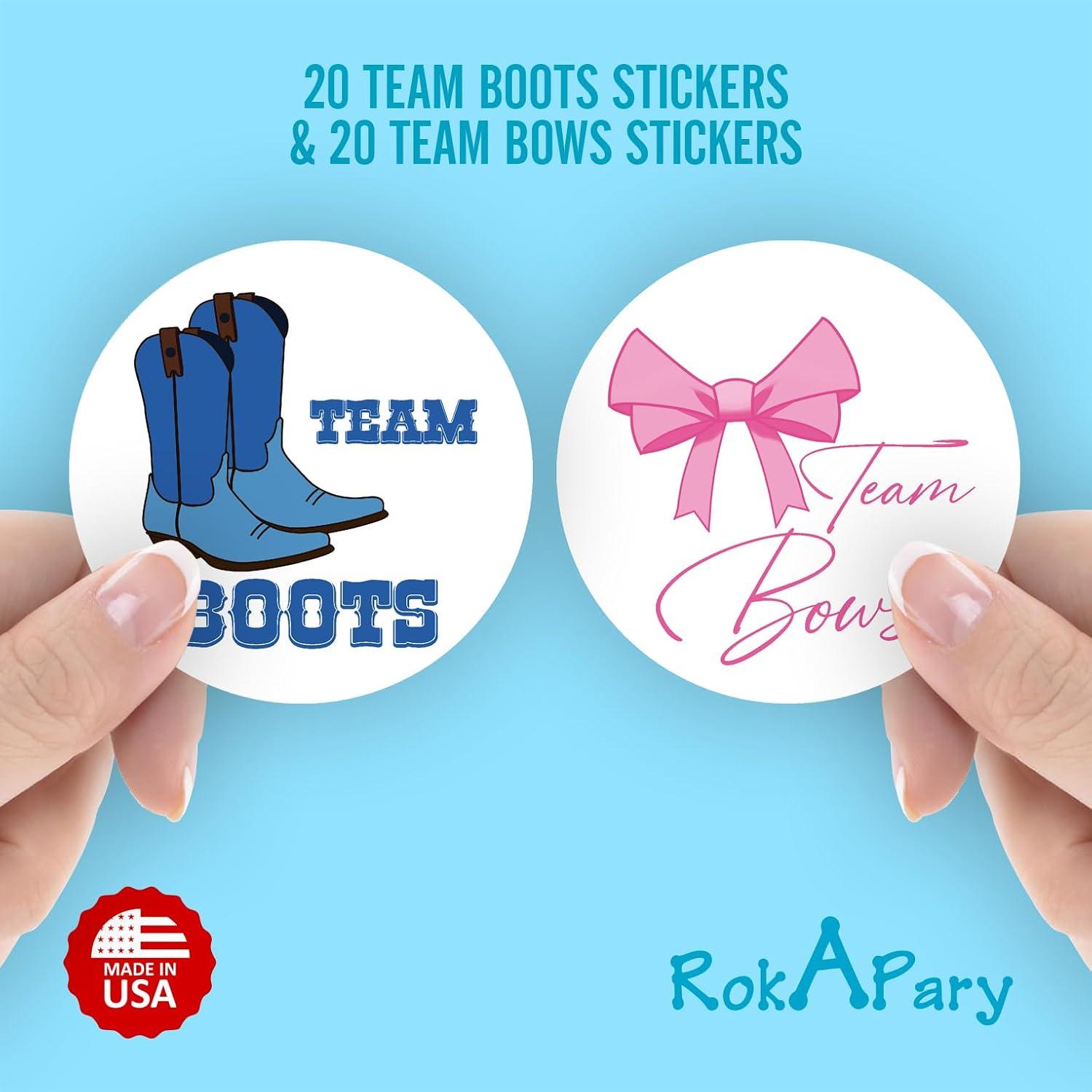 Calcomanías de Revelación de Género RokAPary 40 Pzas 5 cm