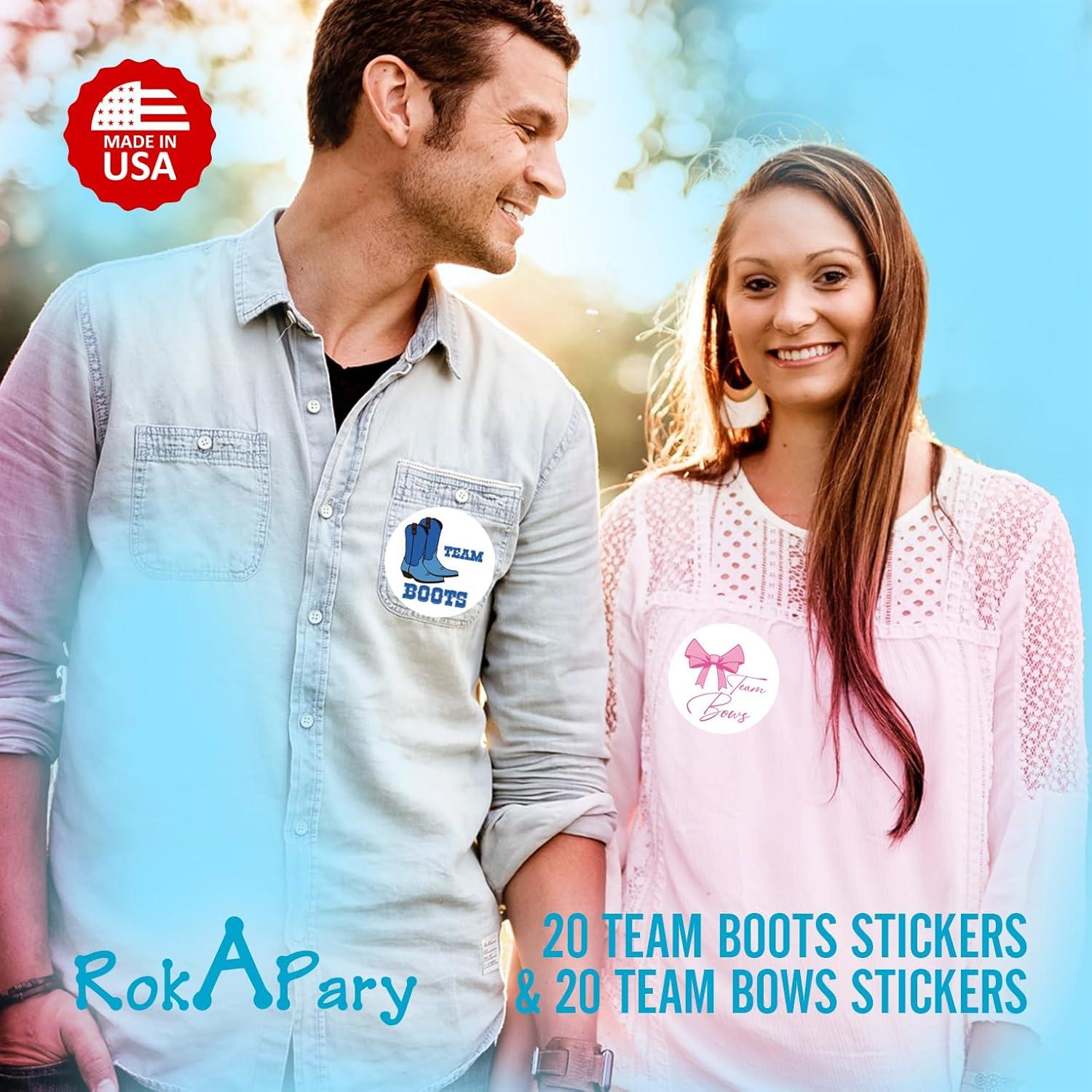 Calcomanías de Revelación de Género RokAPary 40 Pzas 5 cm