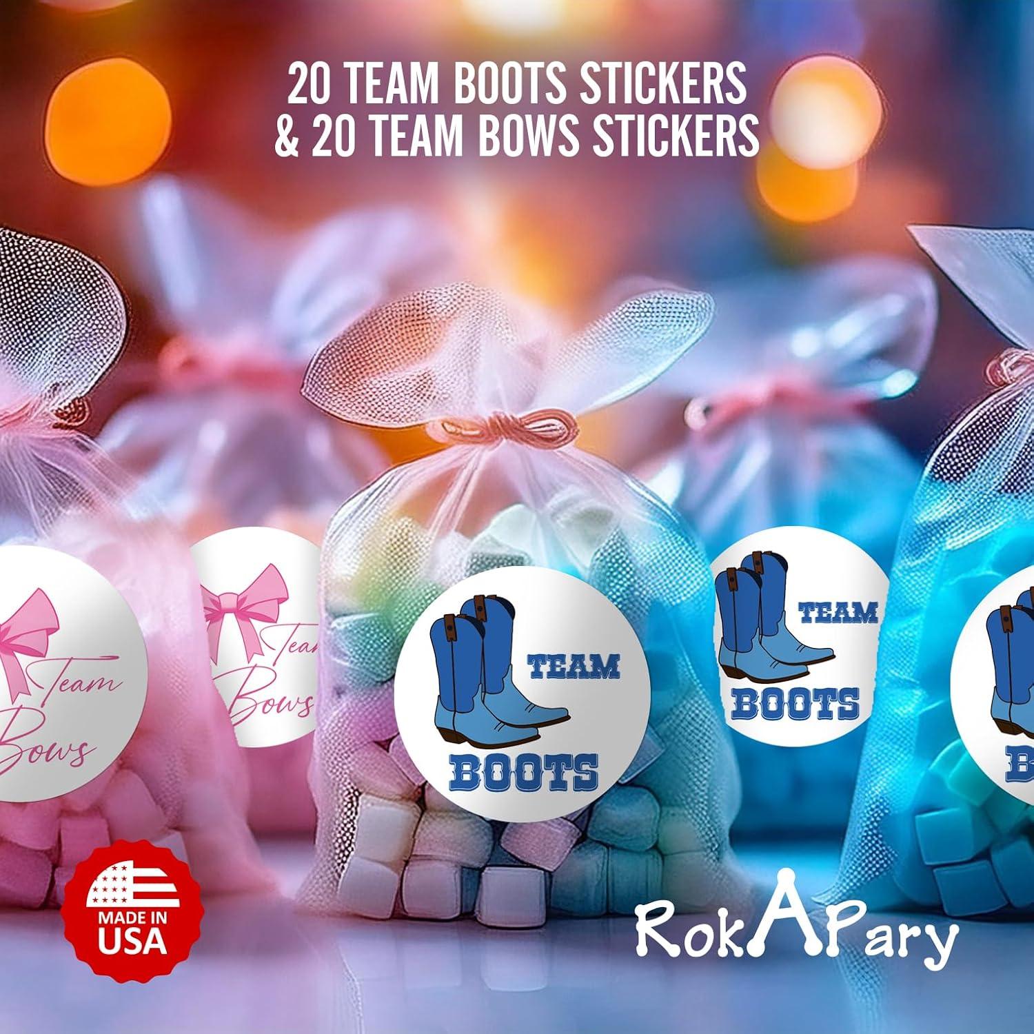 Calcomanías de Revelación de Género RokAPary 40 Pzas 5 cm