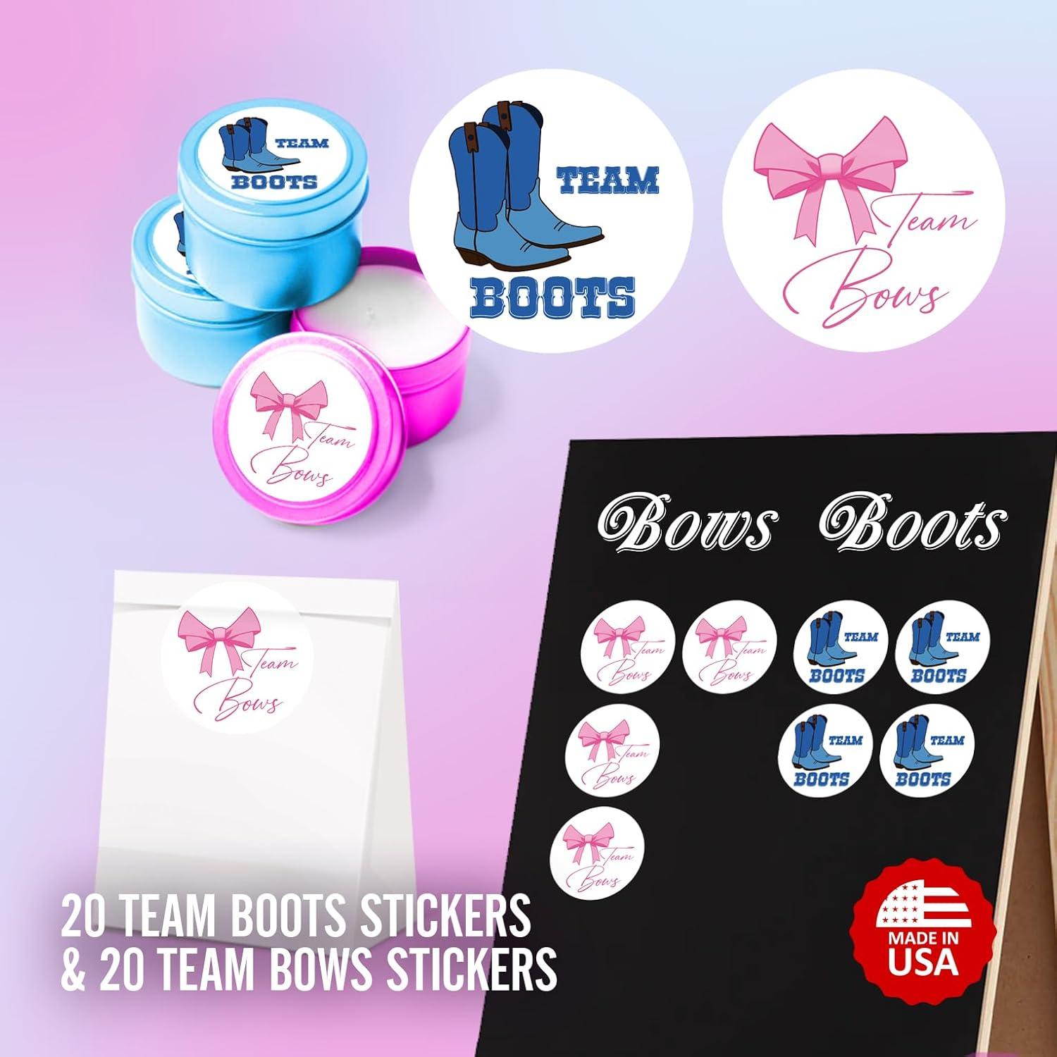 Calcomanías de Revelación de Género RokAPary 40 Pzas 5 cm