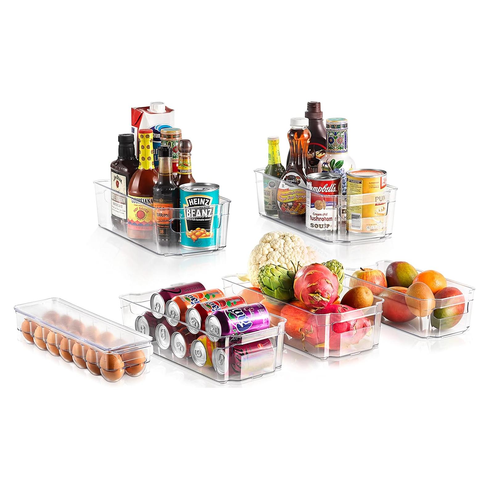 Conjunto Organizadores Refrigerador NutriChef 6 Piezas Transparente