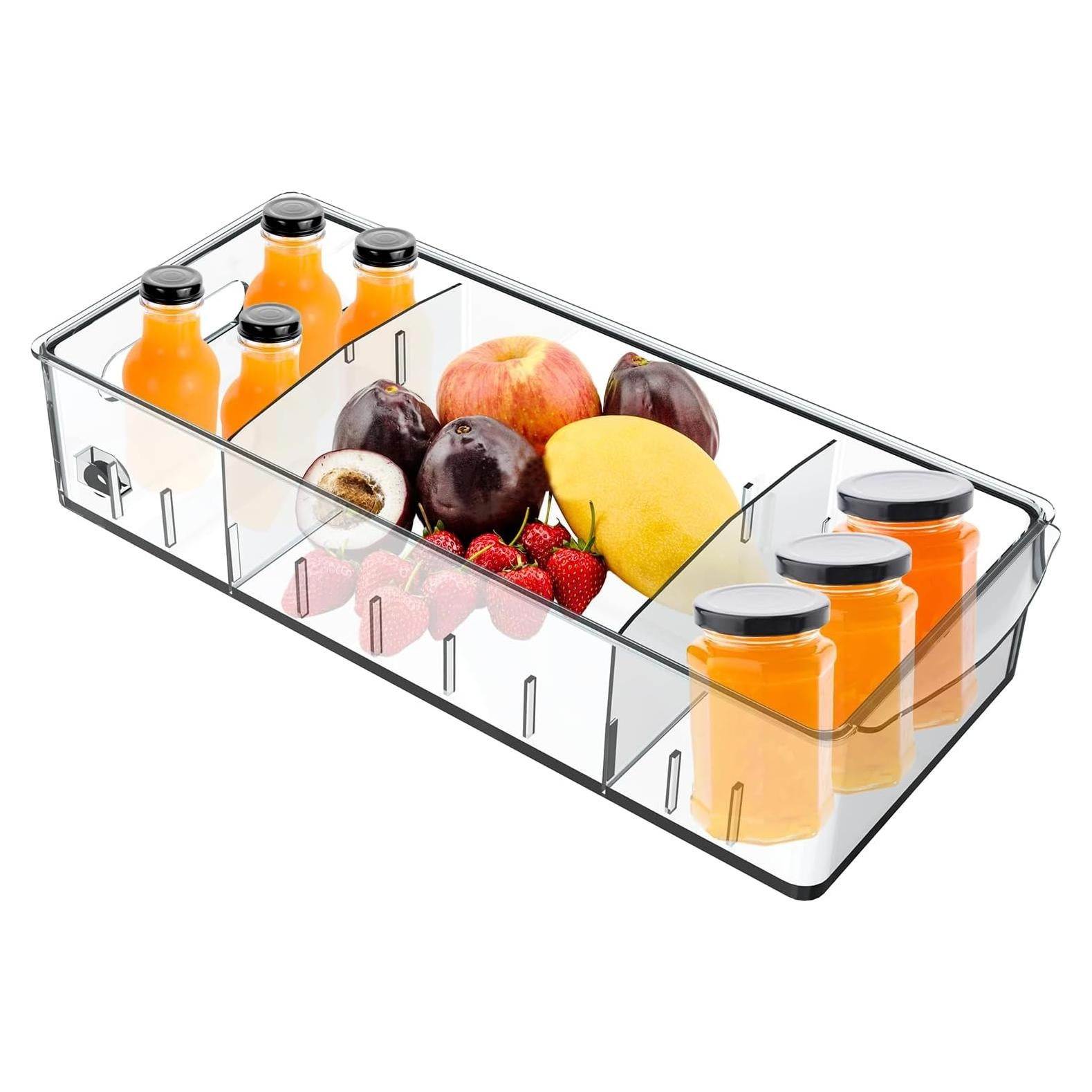 Organizador de Nevera con Ruedas JoyHuaTrade 2 Piezas 38x16.5 cm