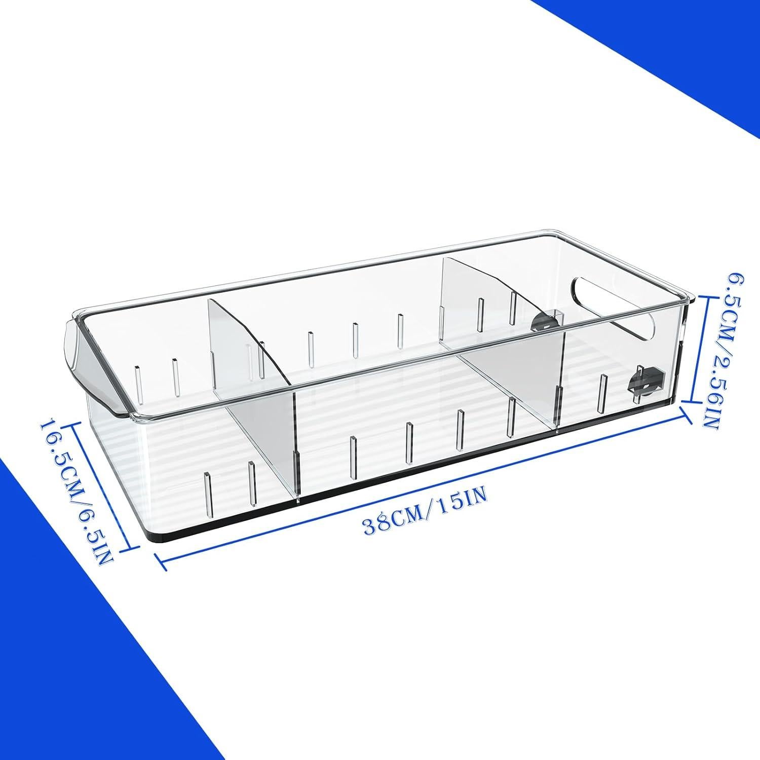 Organizador de Nevera con Ruedas JoyHuaTrade 2 Piezas 38x16.5 cm