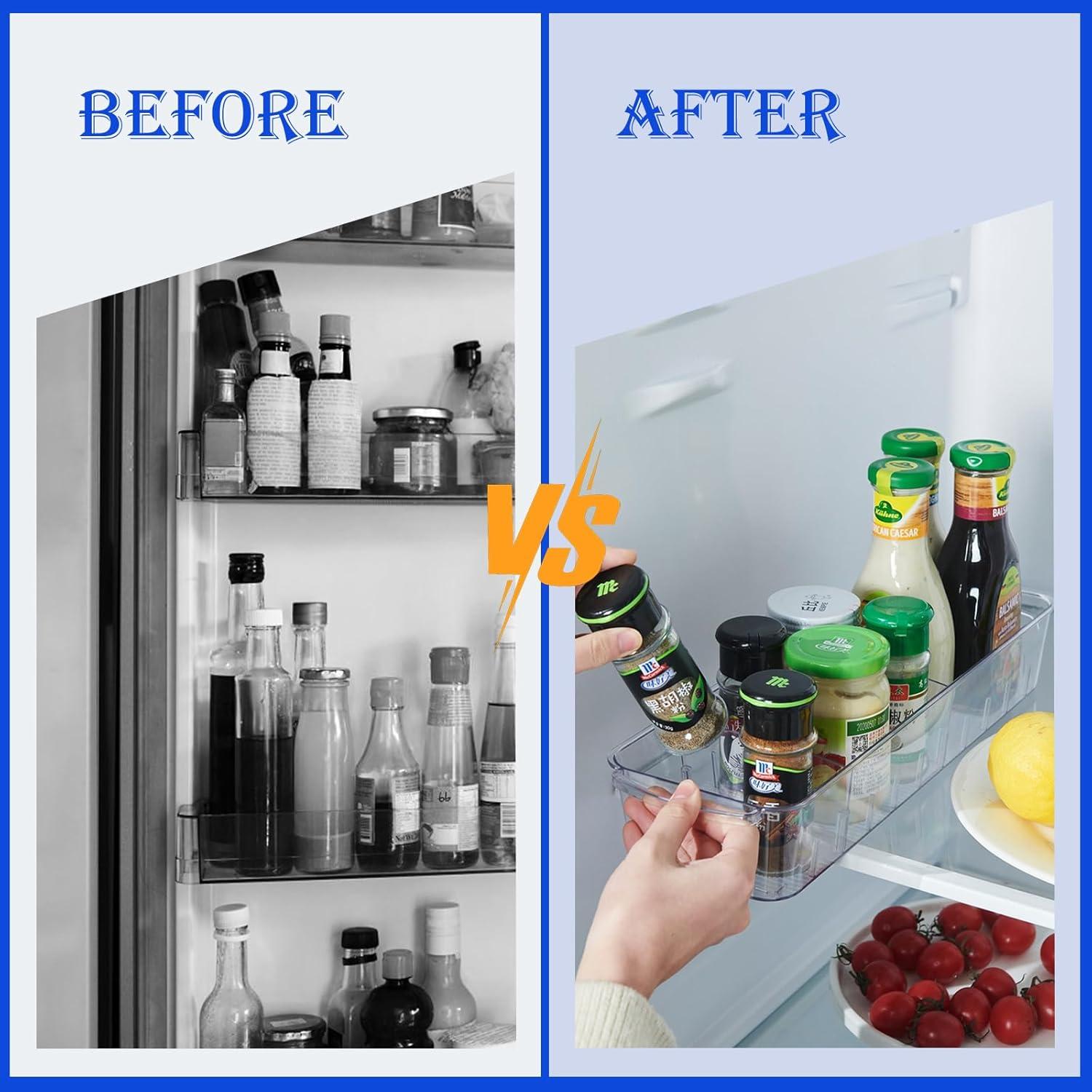 Organizador de Nevera con Ruedas JoyHuaTrade 2 Piezas 38x16.5 cm