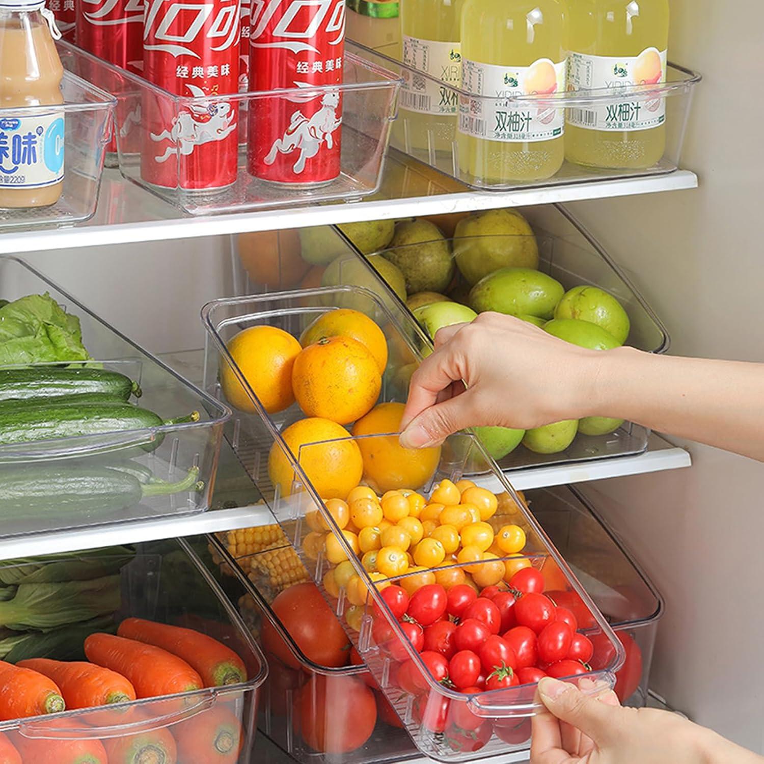 Organizador de Nevera con Ruedas JoyHuaTrade 2 Piezas 38x16.5 cm