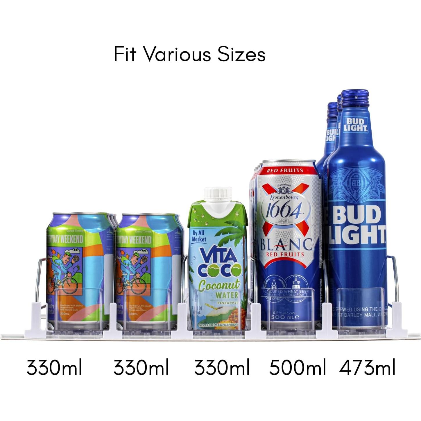 Organizador de Bebidas RULA para Nevera - 5 Filas, 25 Latas