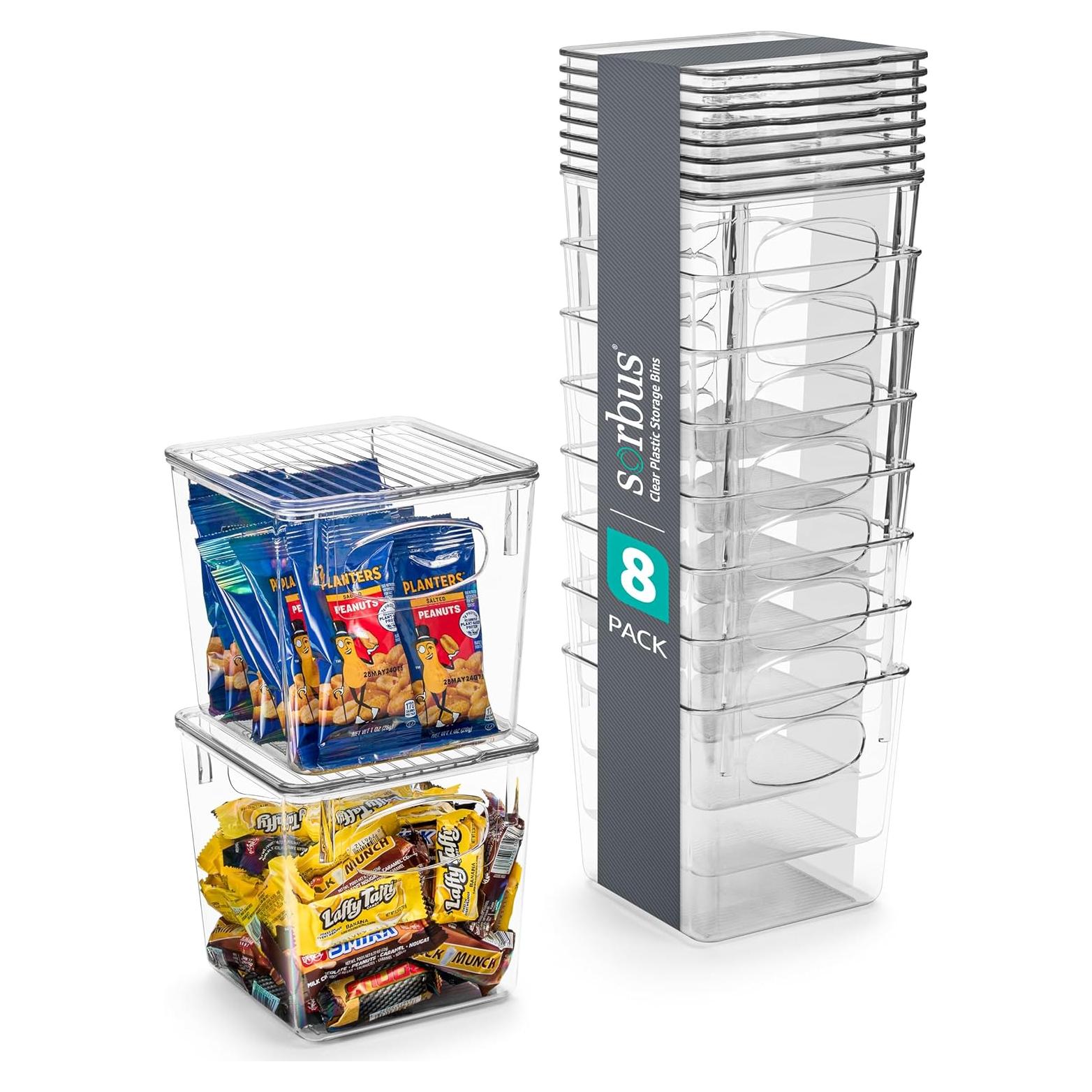 Cajas de Almacenamiento Plástico Sorbus 8 Piezas 15,88 cm