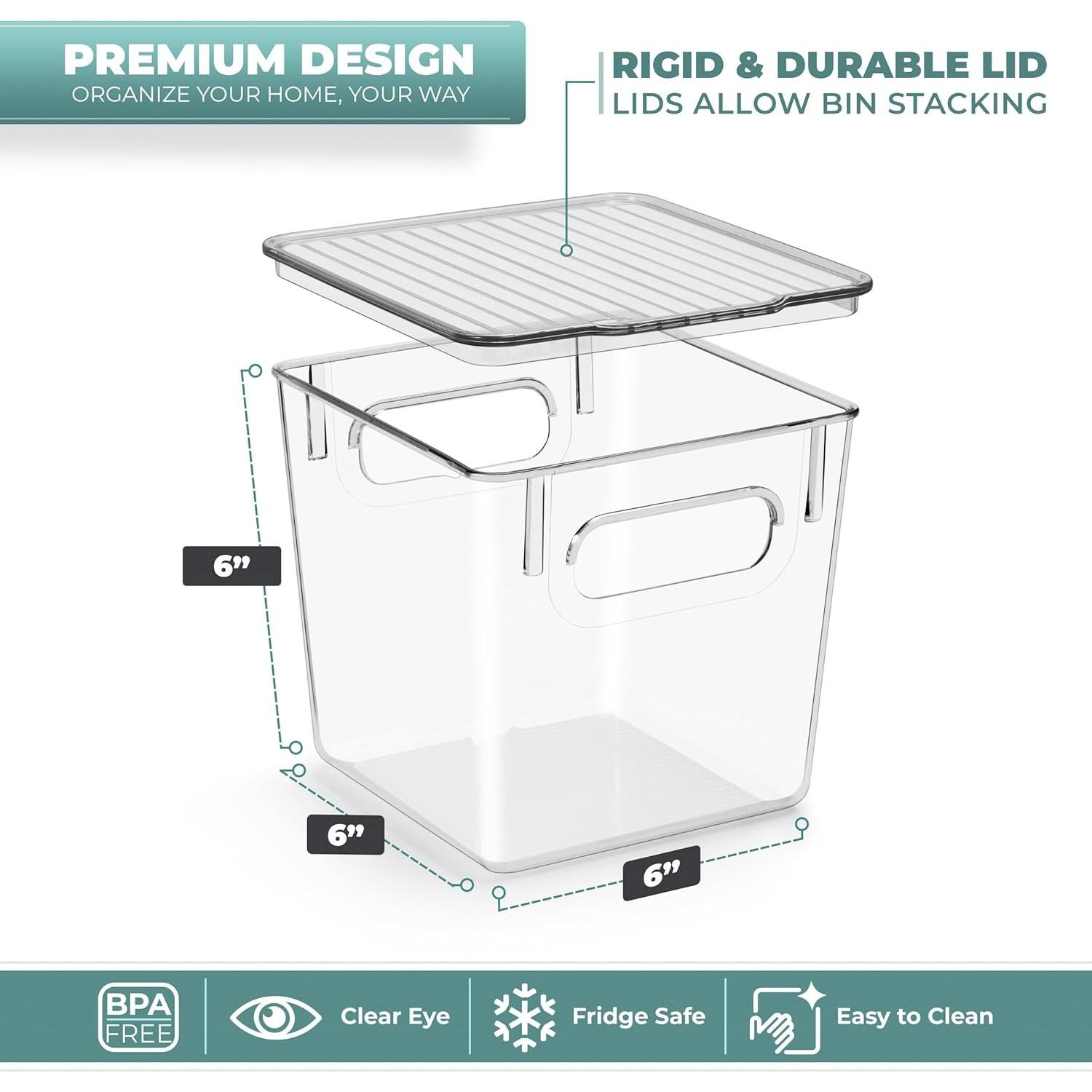Cajas de Almacenamiento Plástico Sorbus 8 Piezas 15,88 cm