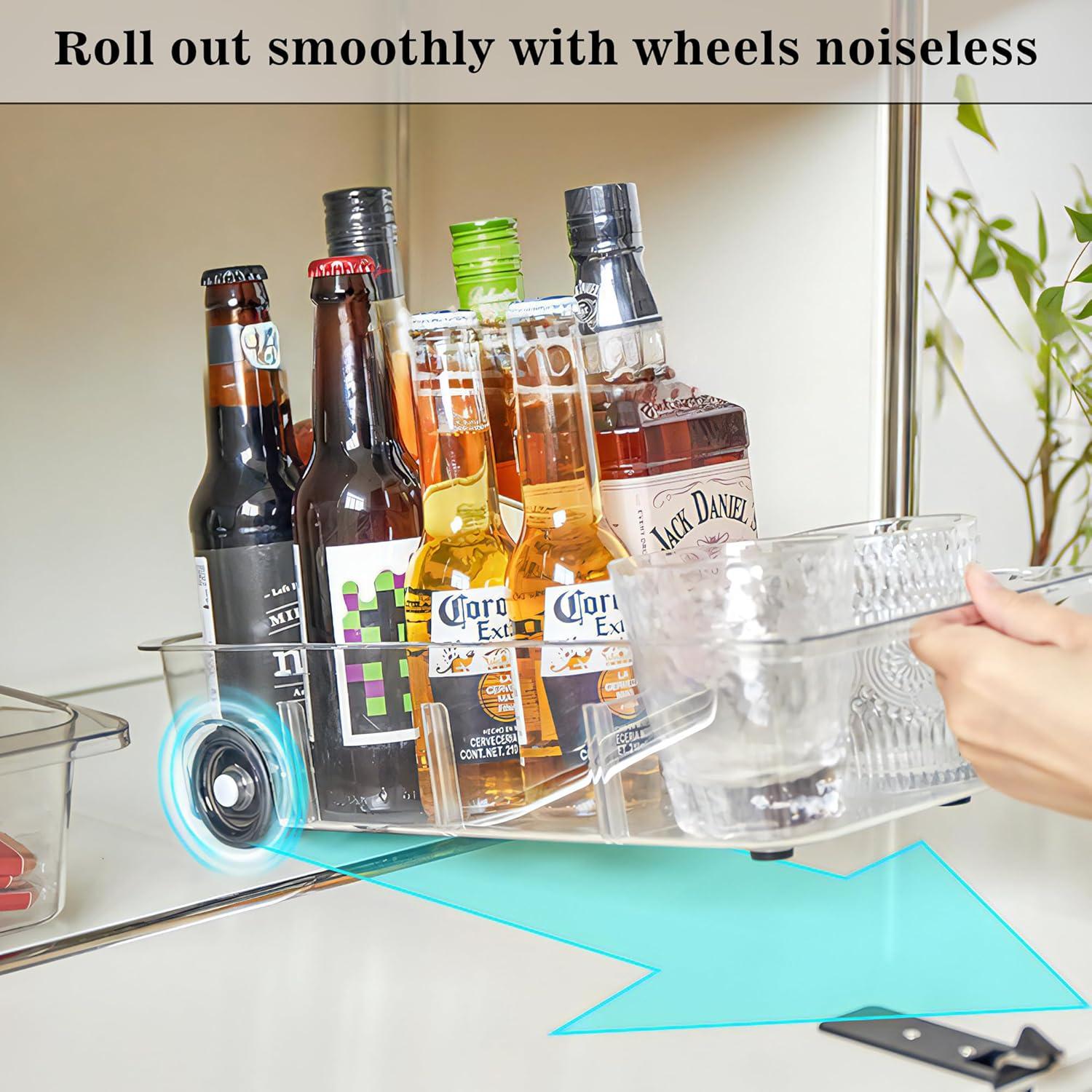 Organizador de Refrigerador MANO 2 Pack con Ruedas 38.86x19.30x8.89cm