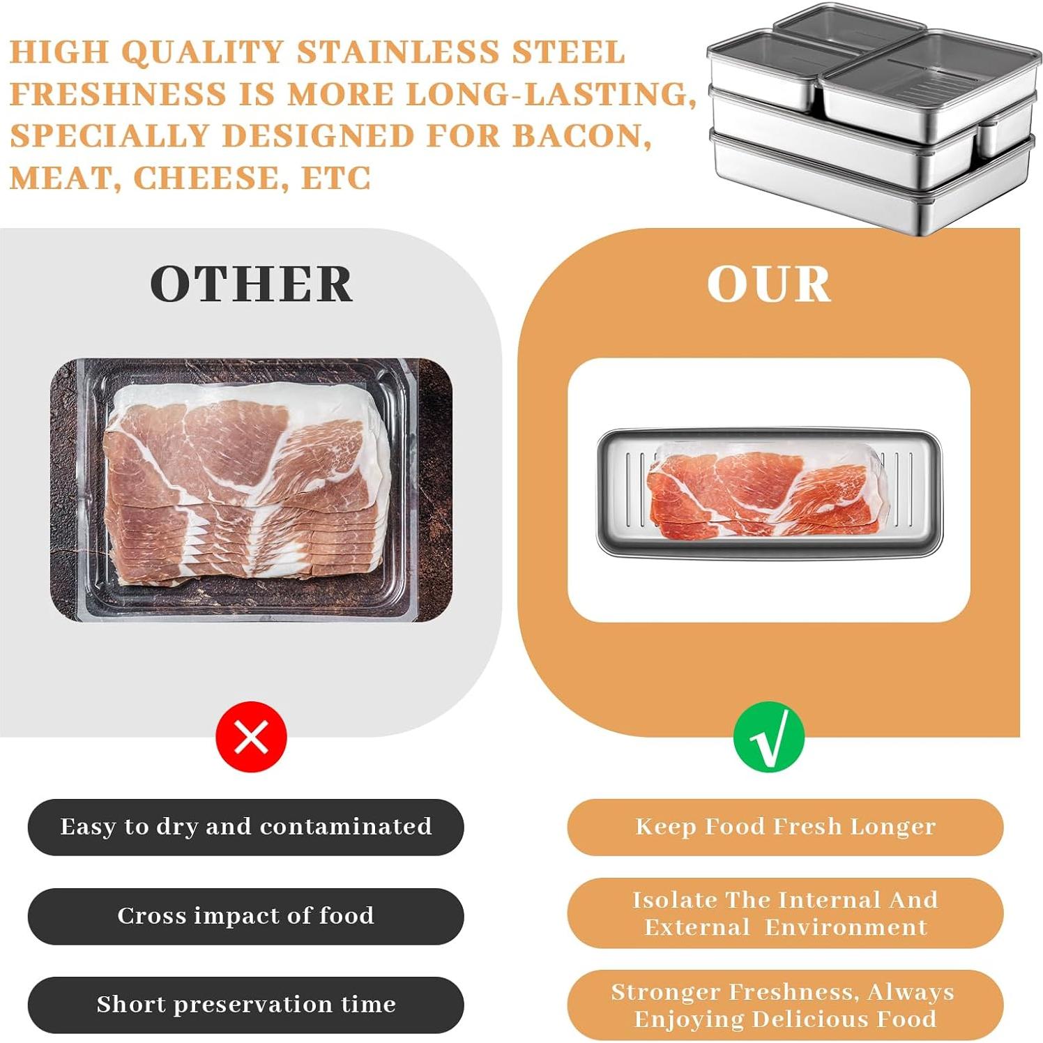 Contenedor Hermético de Acero Inoxidable Hushee 6 Piezas