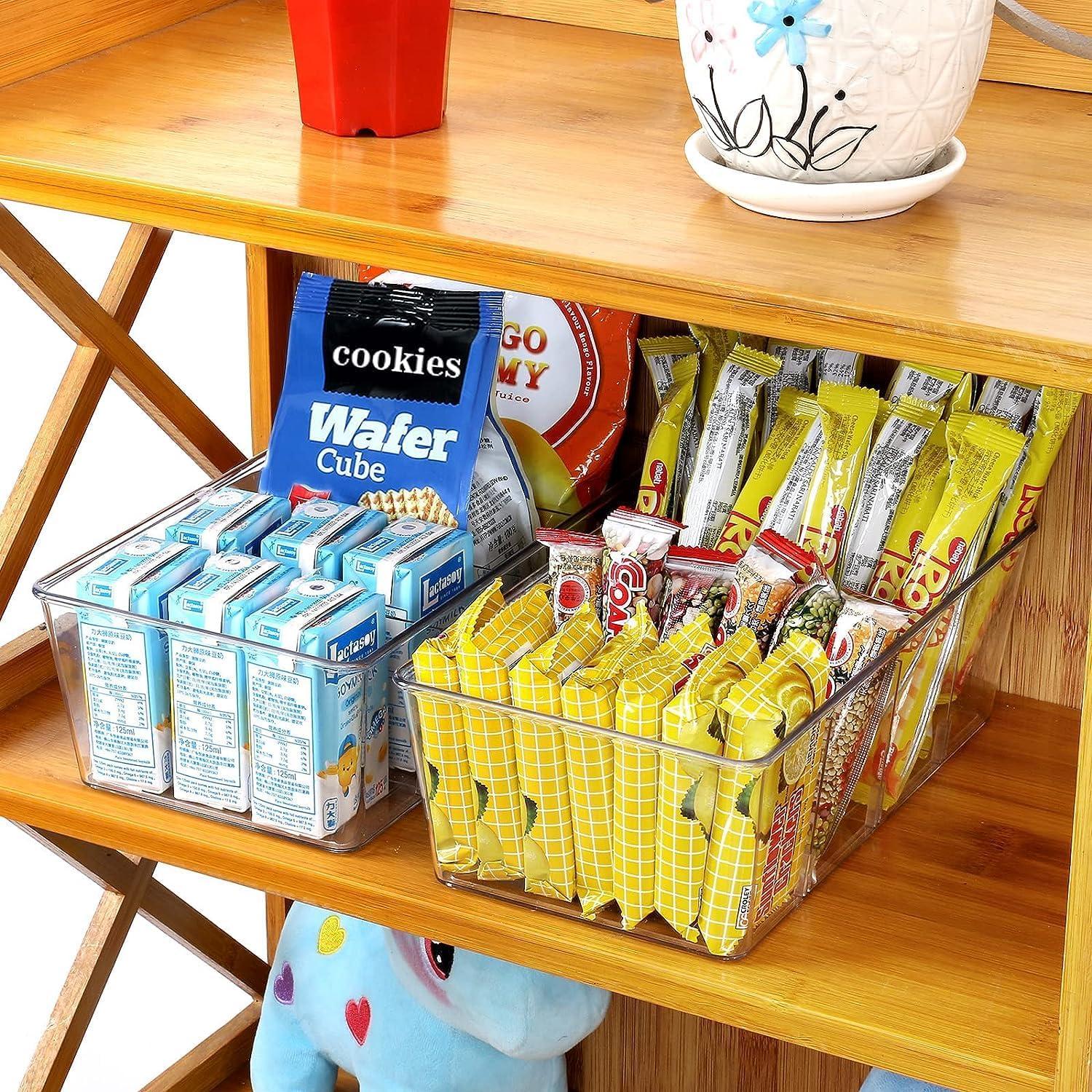 Organizador de despensa Wilfox 7PCS transparente con divisores