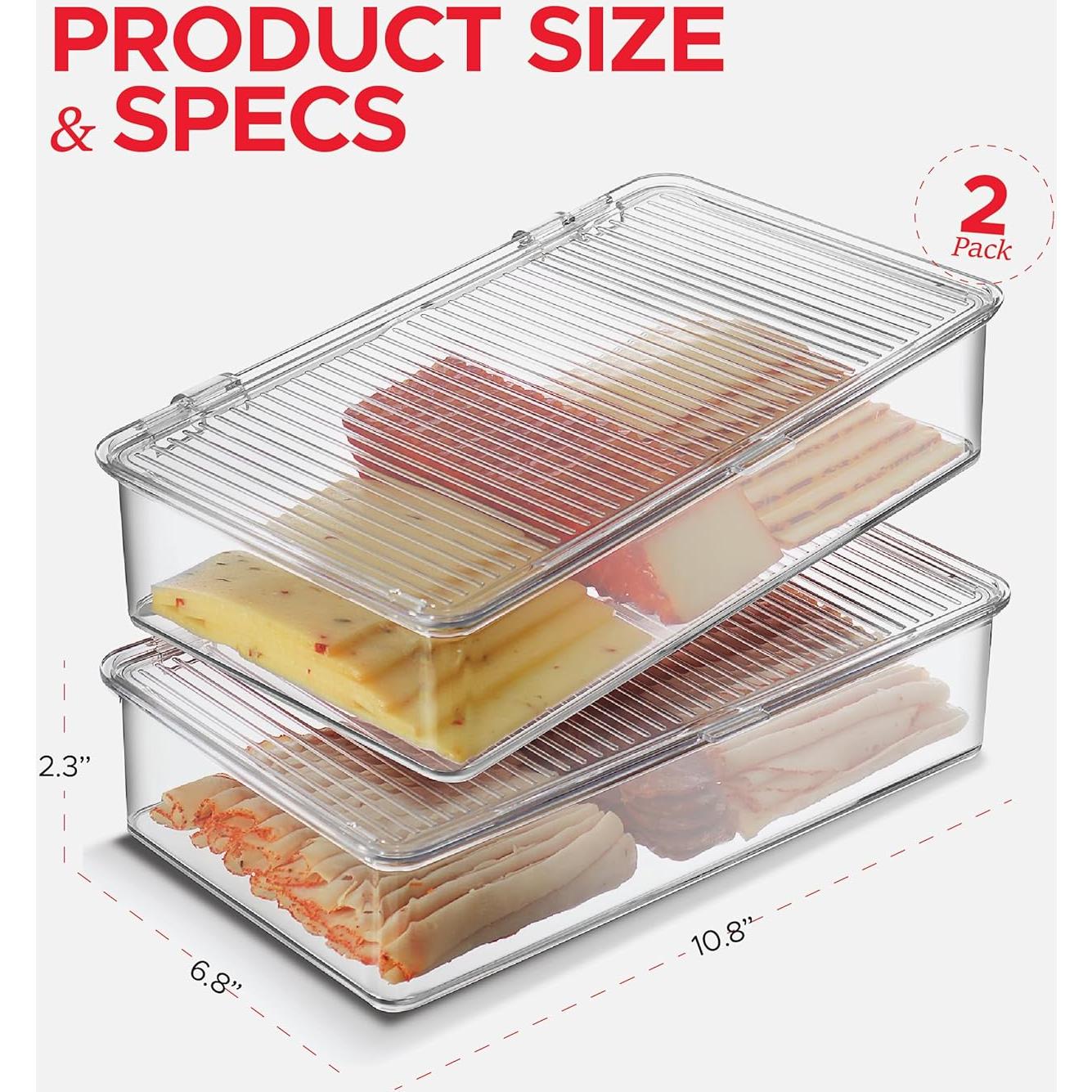 Contenedor de Tocino Tafura TN800 - 2 Unidades, Libre de BPA