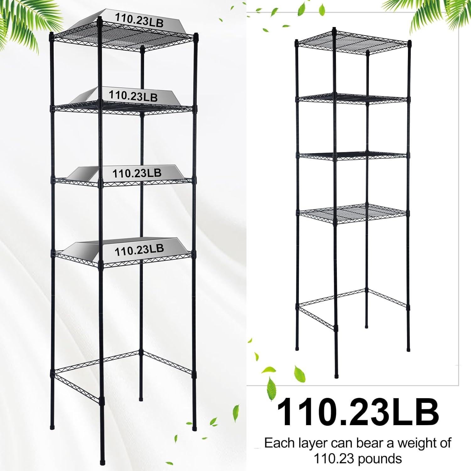 Soporte Organizador Huwena para Mini Nevera 4 Niveles Negro