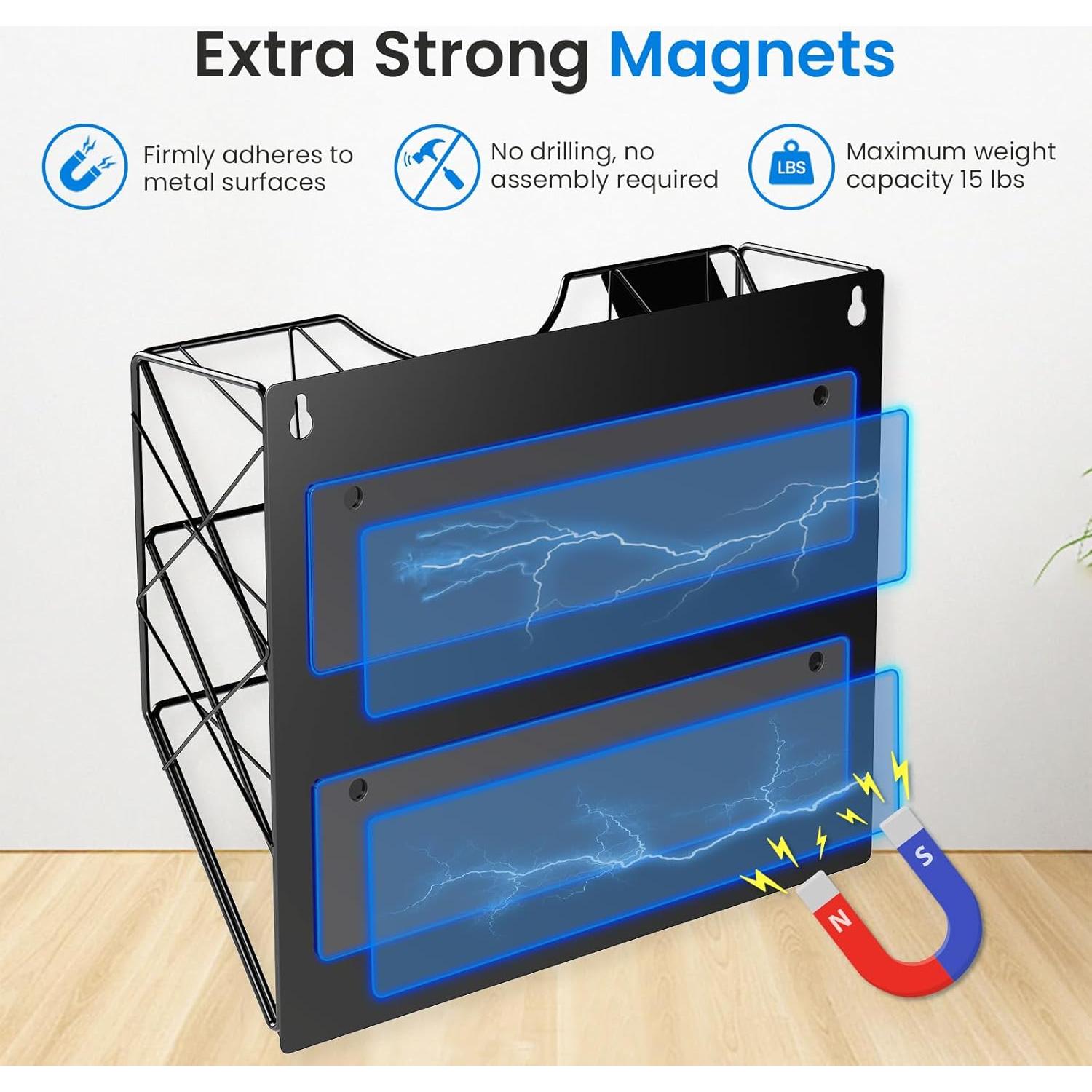 Soporte Magnético de Archivos Patvingot 3 Niveles Negro