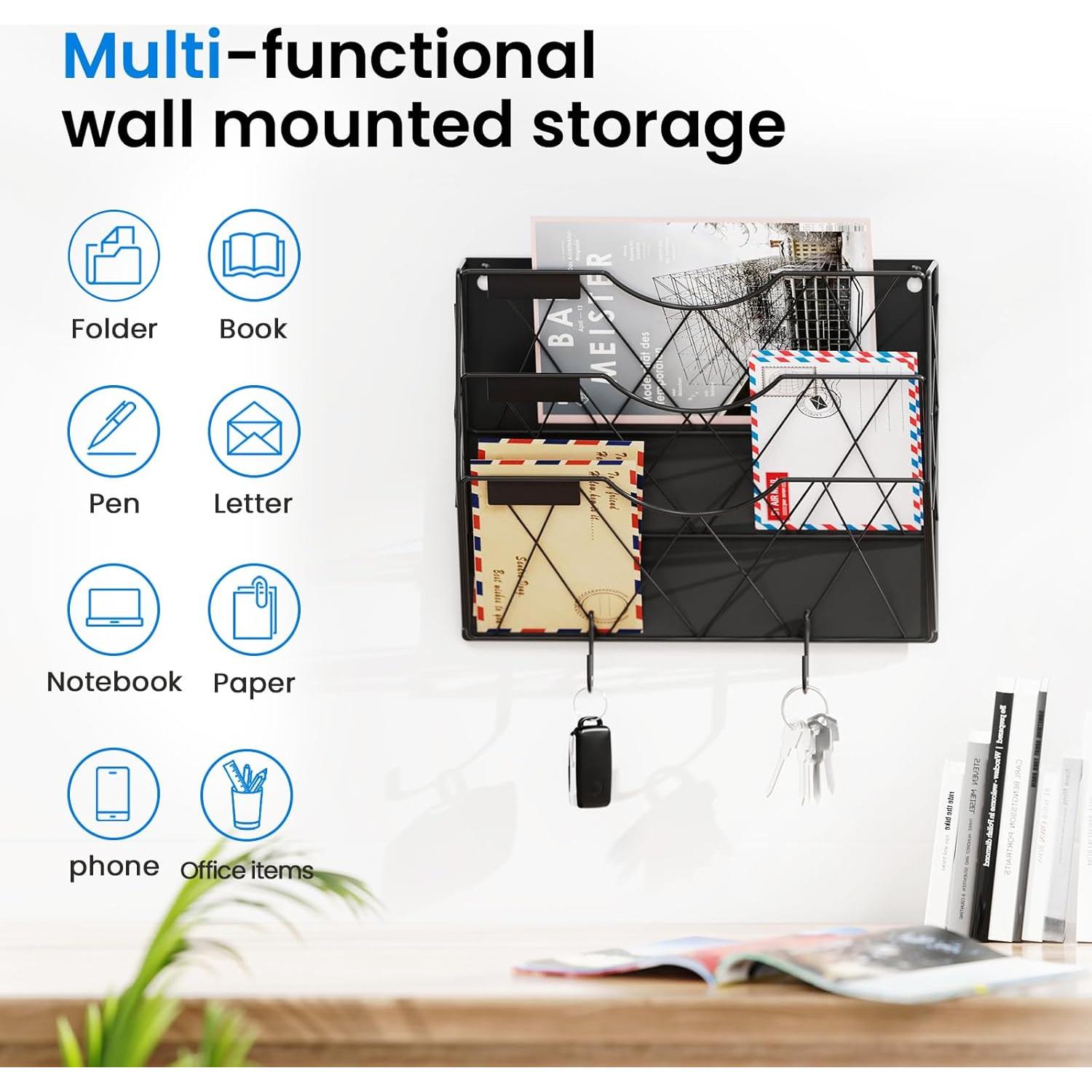 Soporte Magnético de Archivos Patvingot 3 Niveles Negro