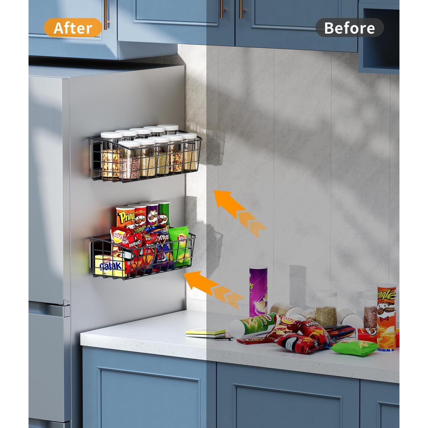 Estante Magnético PrimZooty 2 Pcs para Refrigerador 4,54 kg