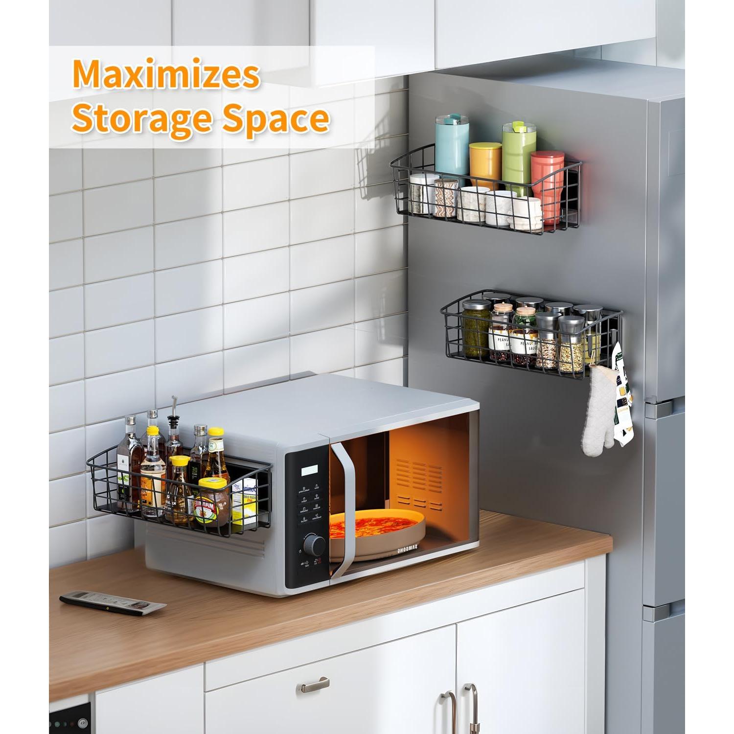 Estante Magnético PrimZooty 2 Pcs para Refrigerador 4,54 kg