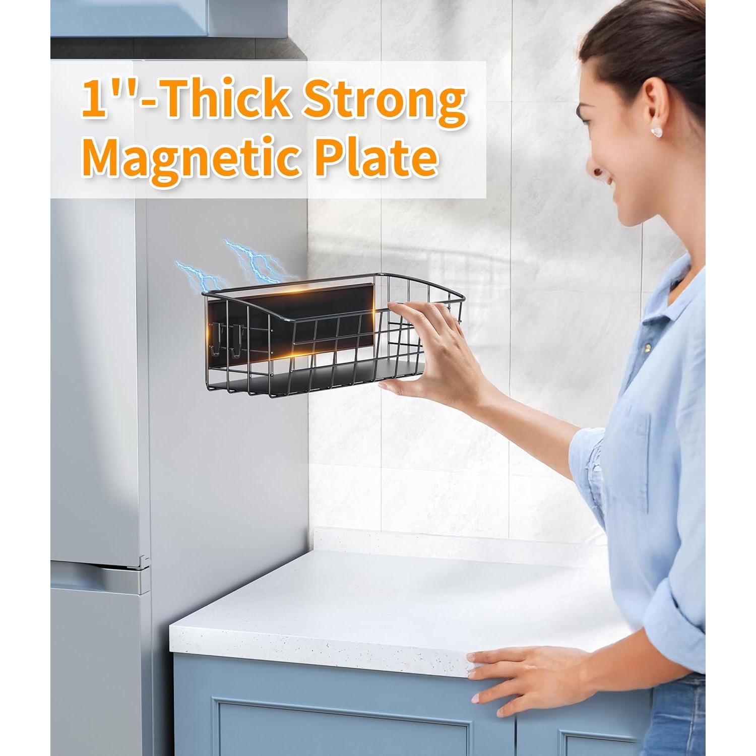 Estante Magnético PrimZooty 2 Pcs para Refrigerador 4,54 kg