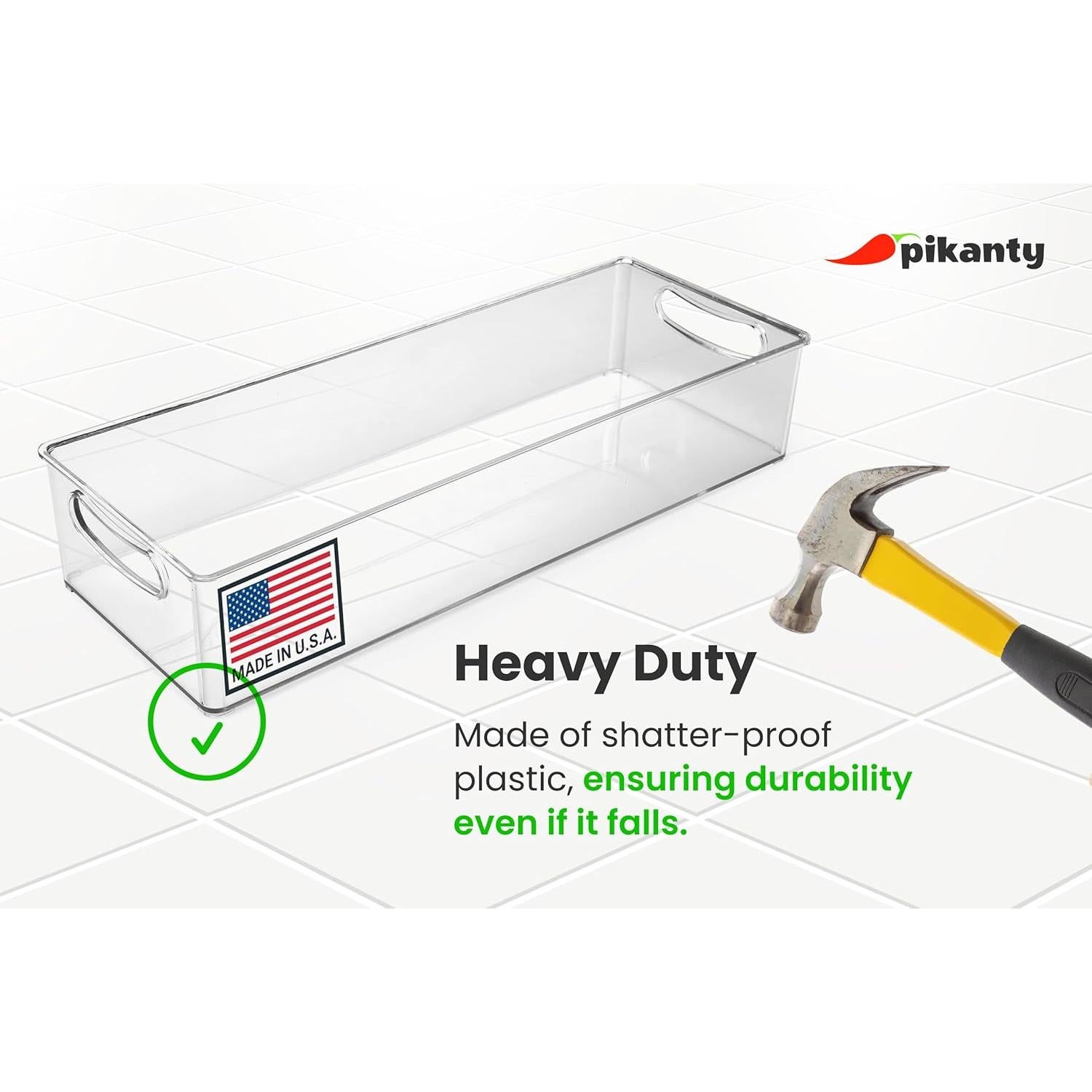 Bin Organizador de Refrigerador Pikanty 38x14 cm Transparente