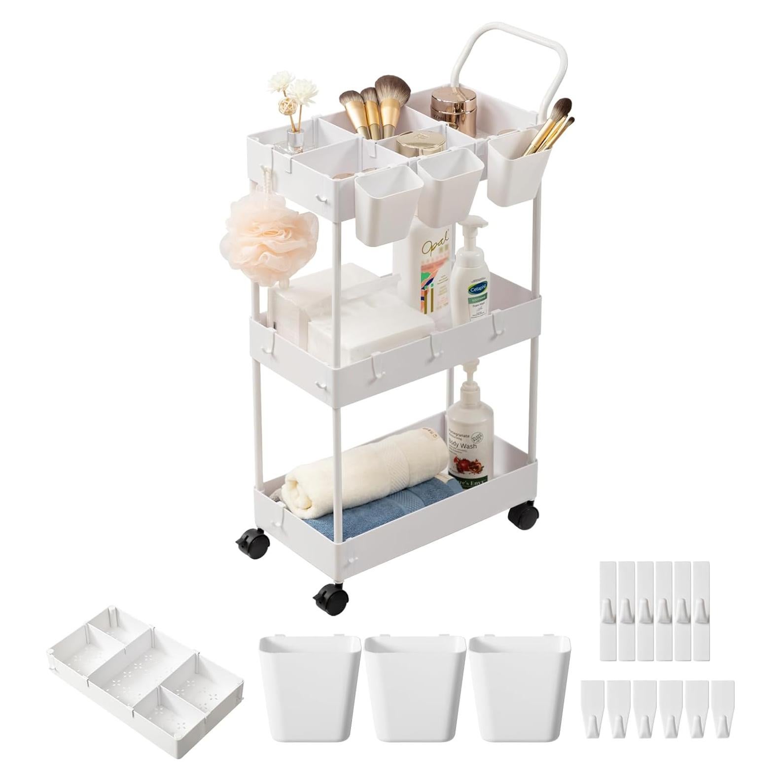 Carro de Almacenamiento danpinera 3 Niveles Blanco