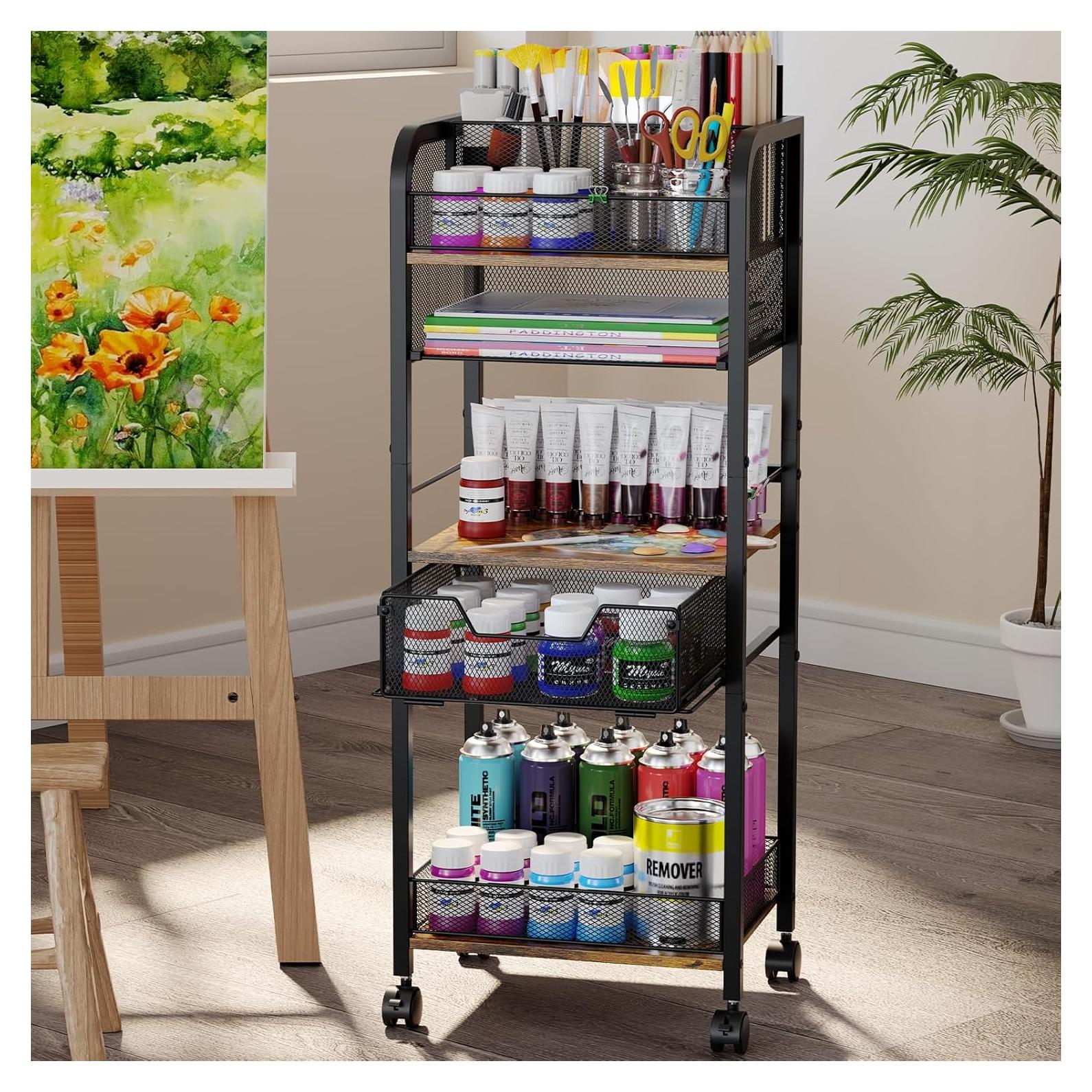 Carro de Almacenamiento Metálico Simple Serenity 5 Niveles