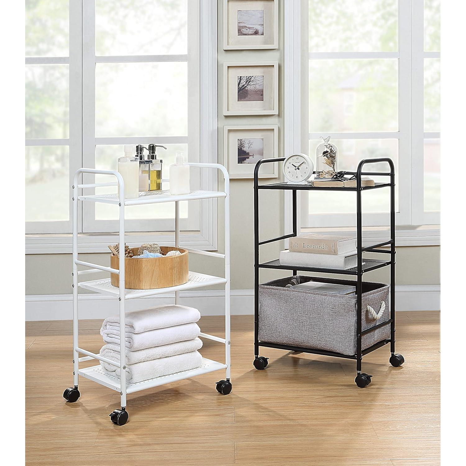 Carro de Almacenamiento Rodante SunnyPoint 3 Niveles Blanco