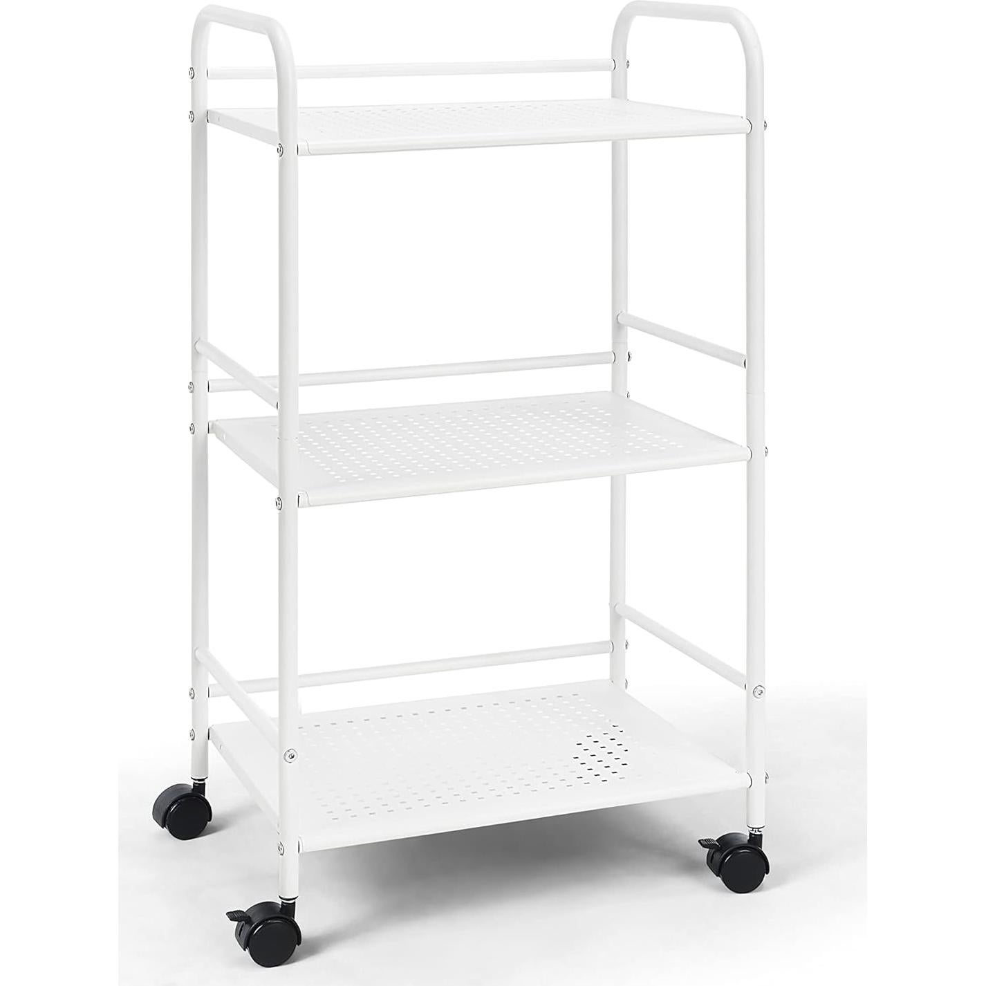 Carro de Almacenamiento Rodante SunnyPoint 3 Niveles Blanco