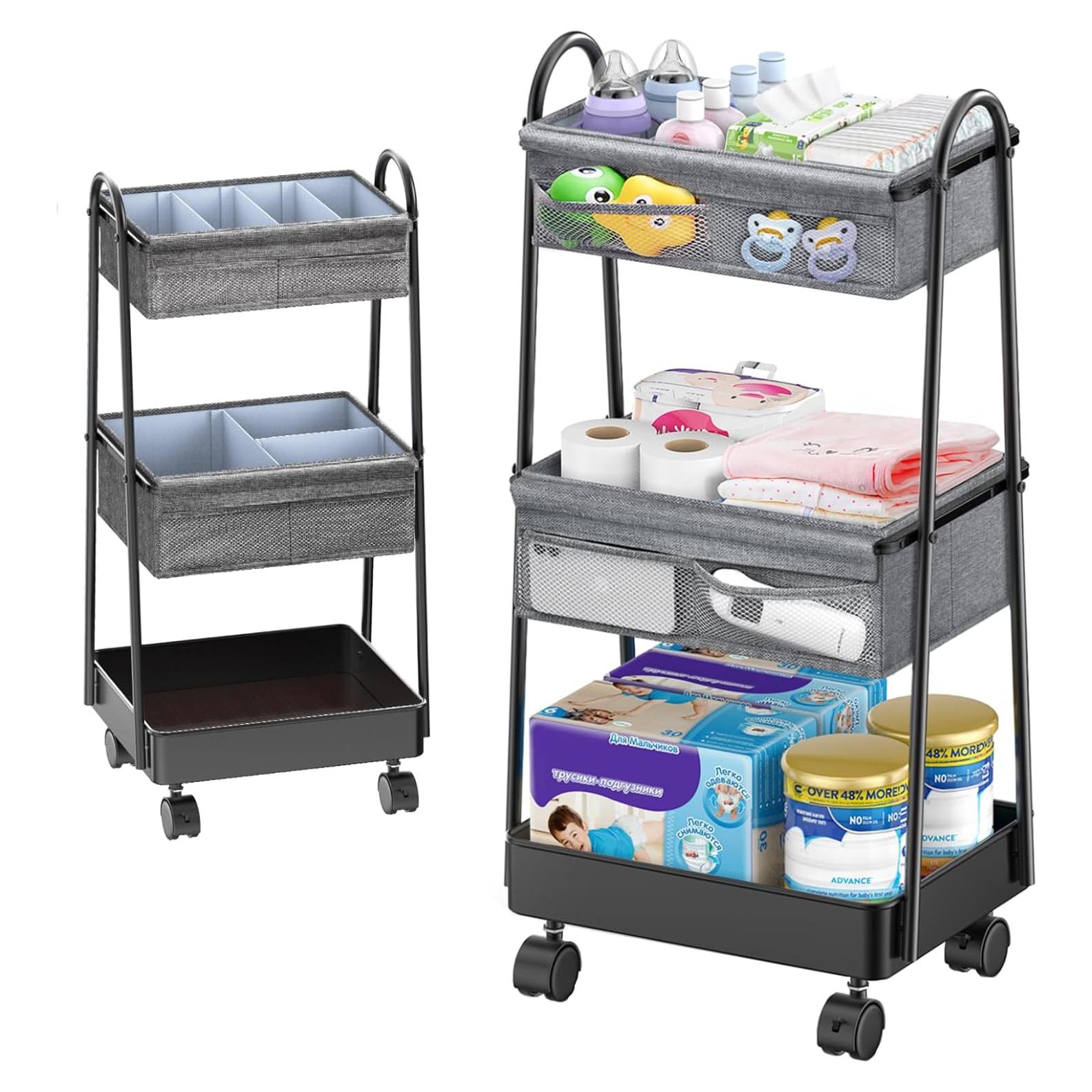 Carro Rodante Organizador de Pañales Modanais 3 Niveles