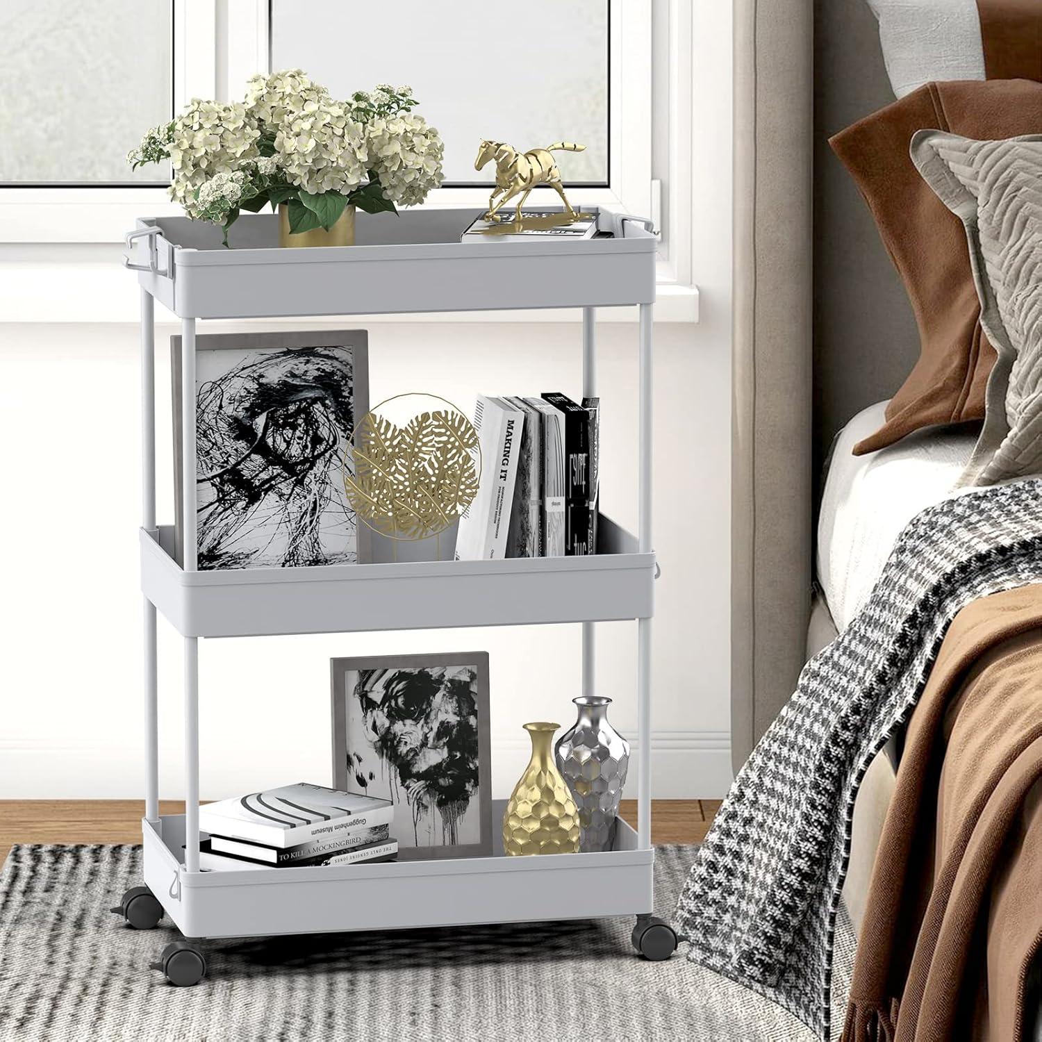 Carro Rodante 3 Niveles SPACELEAD Gris Almacenamiento