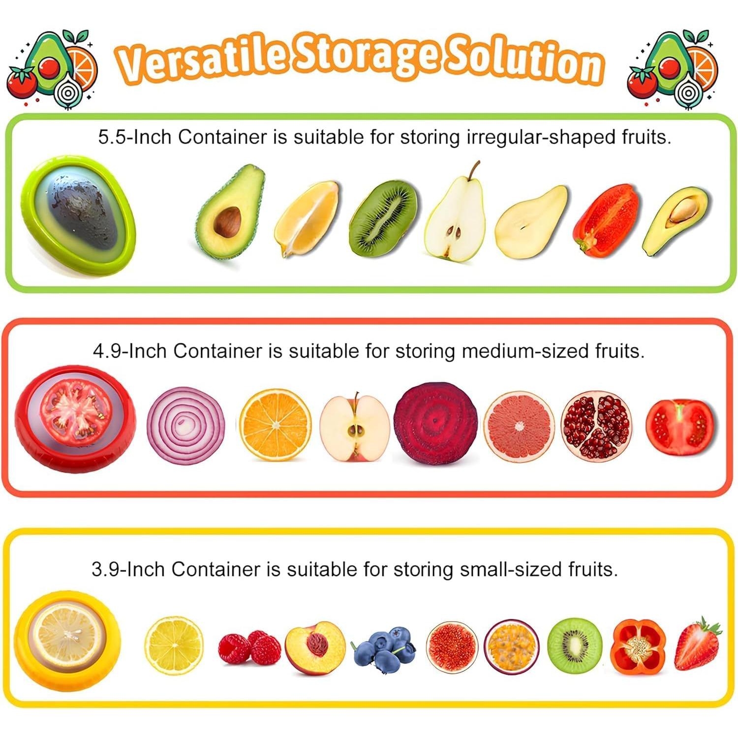 Set de 4 Contenedores de Almacenamiento T-Raputa para Frutas