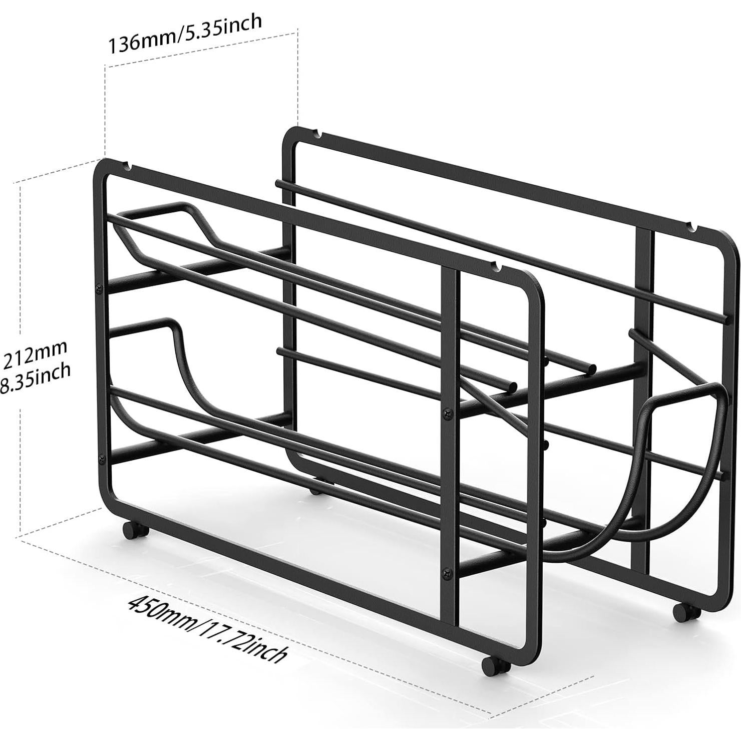 Organizador de Latas CANYAVE, Paquete de 2, Apilable, Negro