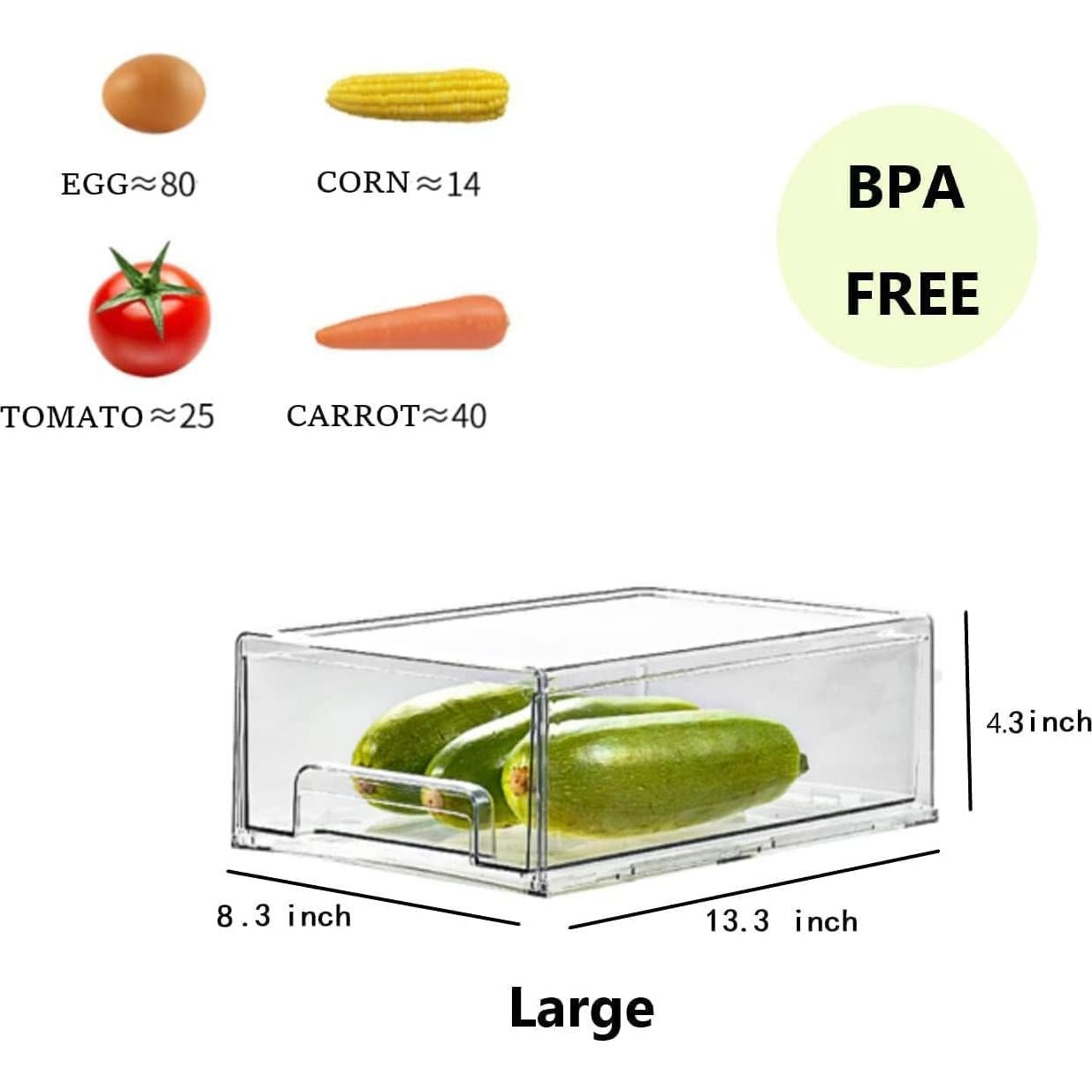Cajones Organizadores Transparentes MANO 2Pack Grande