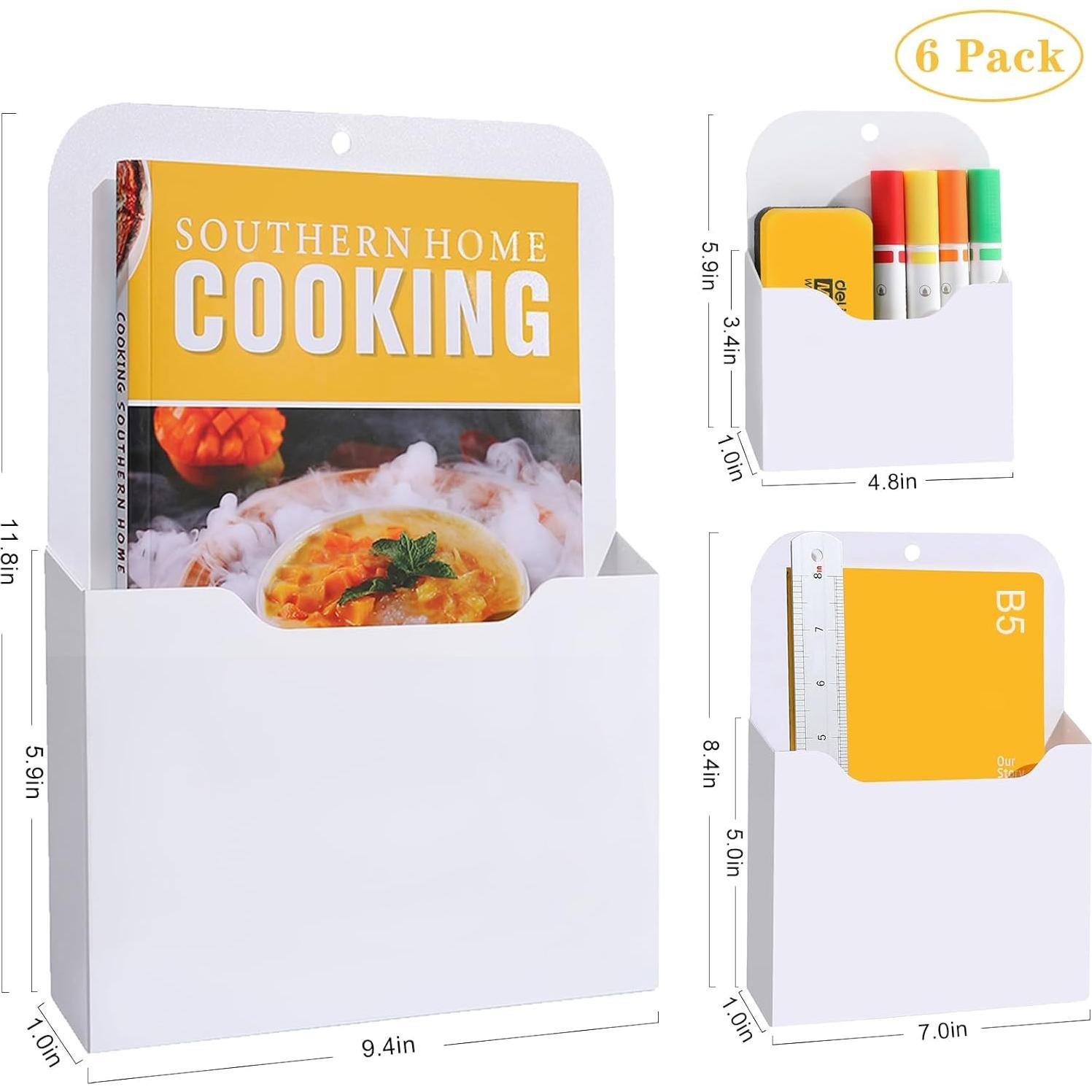 Soporte Magnético de Pared COMFYROOM - 6 Piezas Blanco