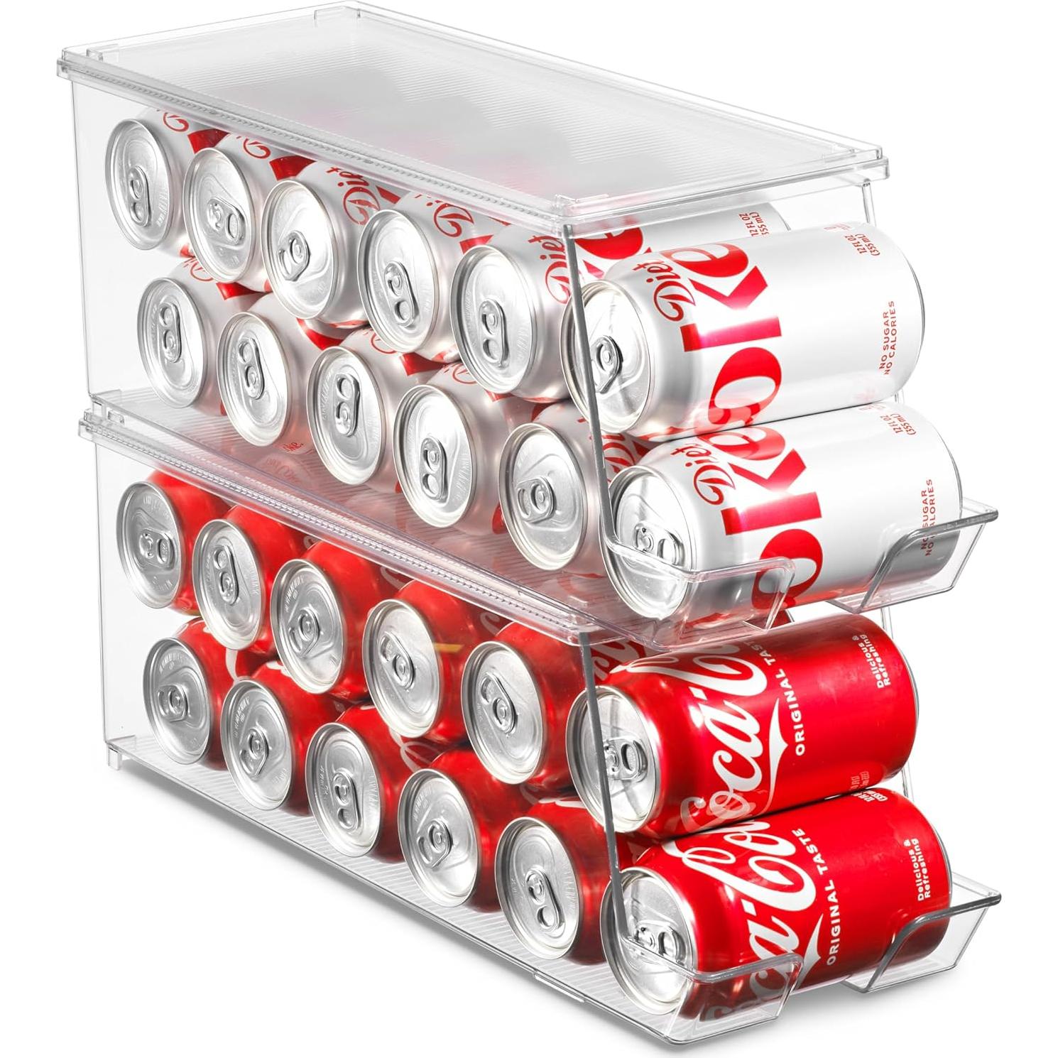 Juego de 2 Contenedores Apilables Seseno para Latas 12 Latas