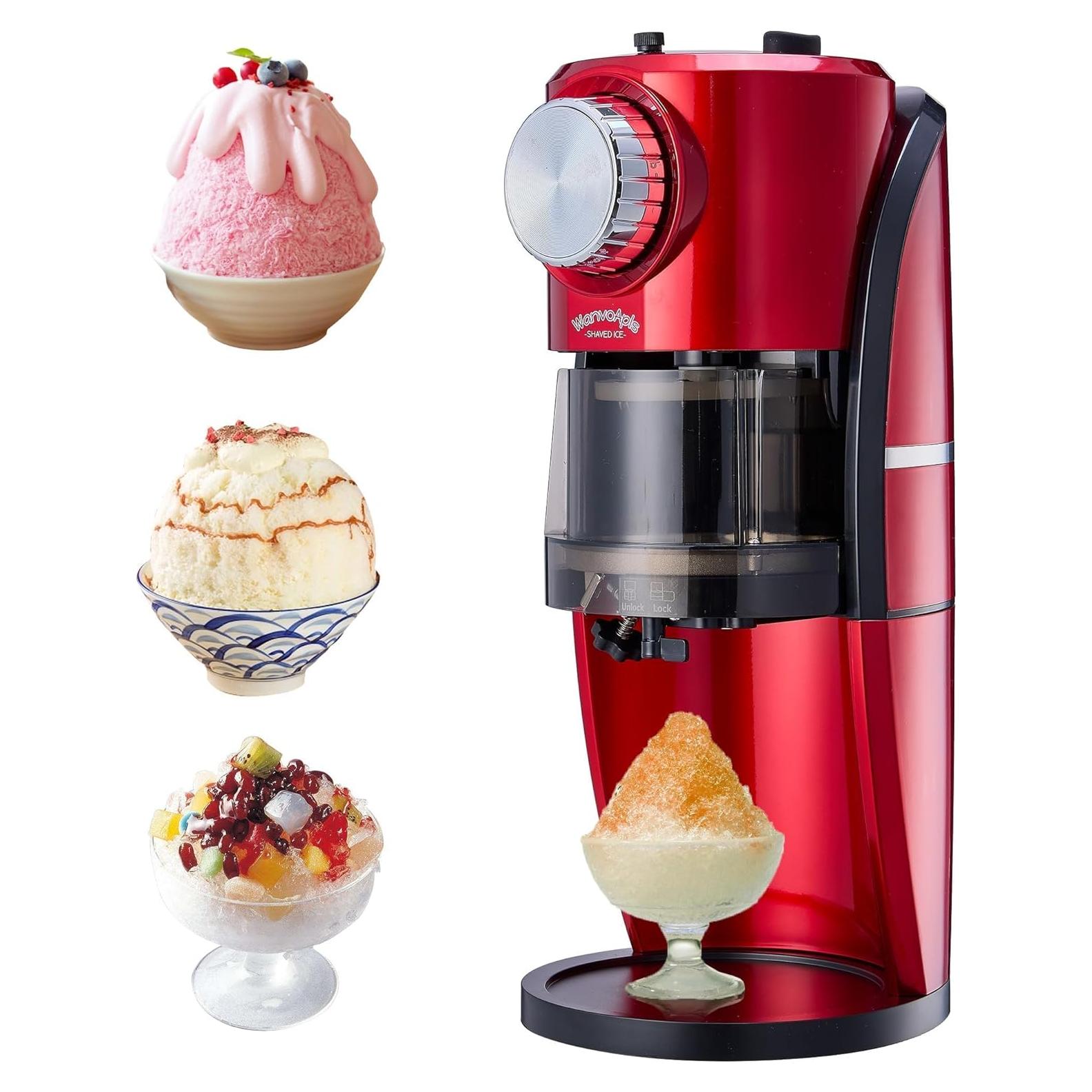 Máquina de Hielo Raspado Wanvoapls Rojo 2 Moldes Reutilizables