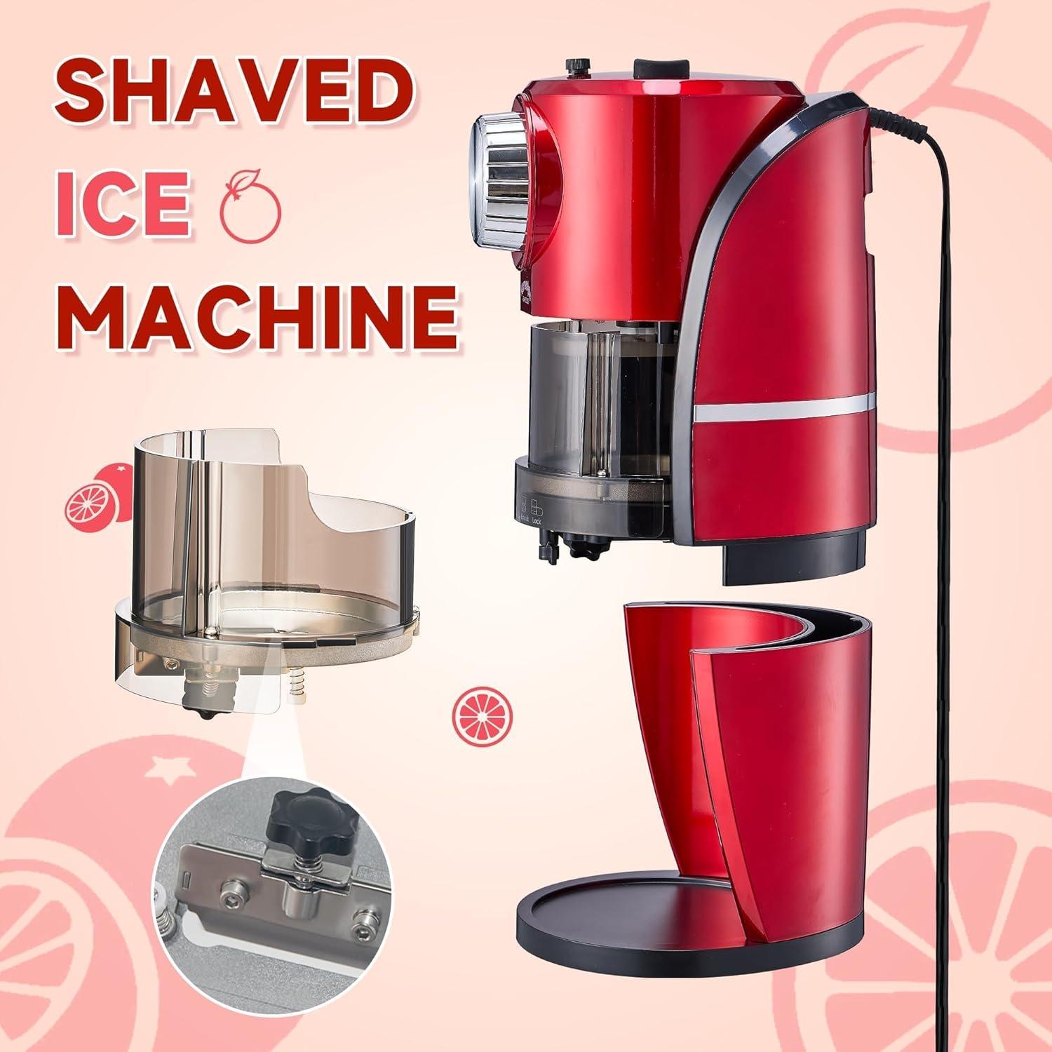 Máquina de Hielo Raspado Wanvoapls Rojo 2 Moldes Reutilizables