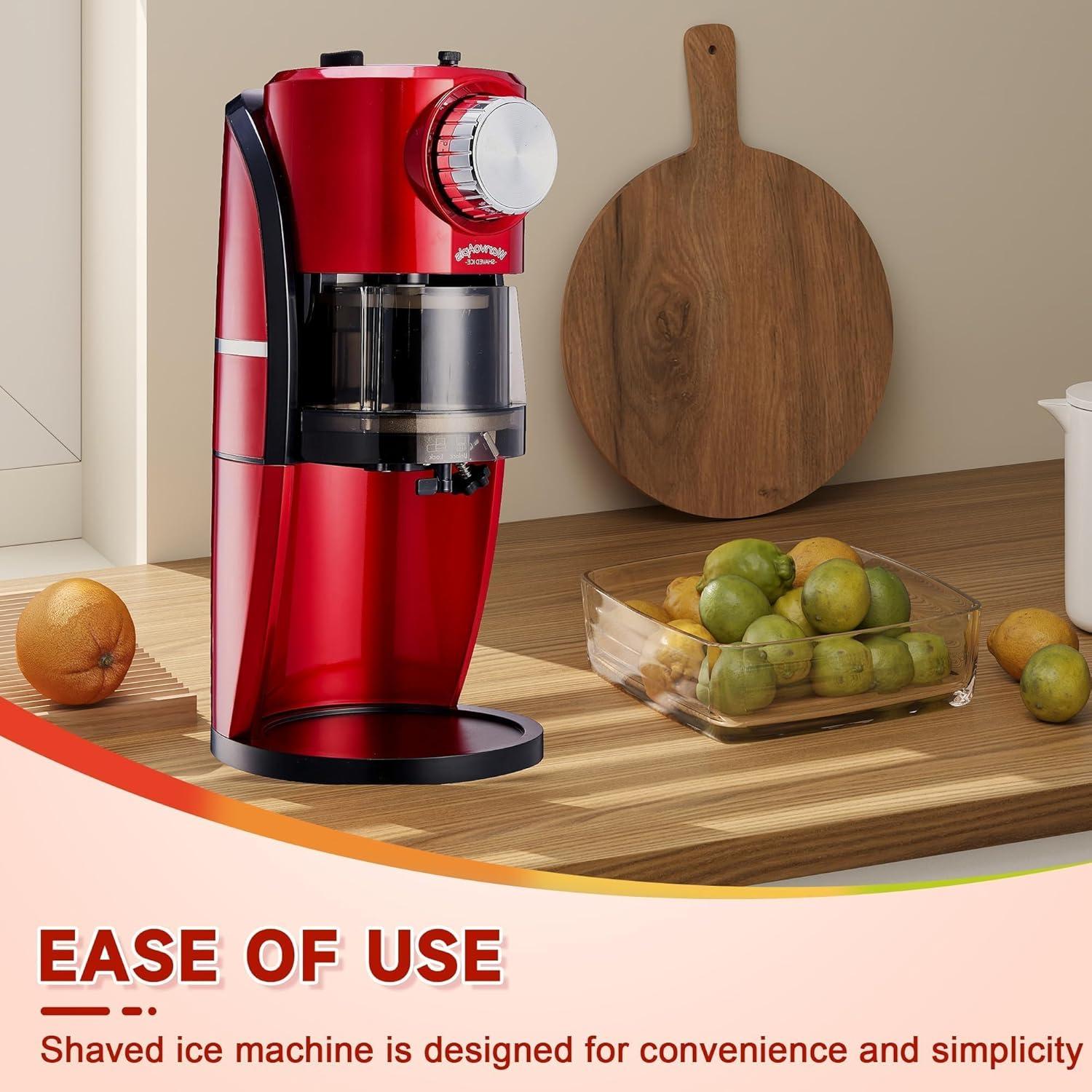 Máquina de Hielo Raspado Wanvoapls Rojo 2 Moldes Reutilizables