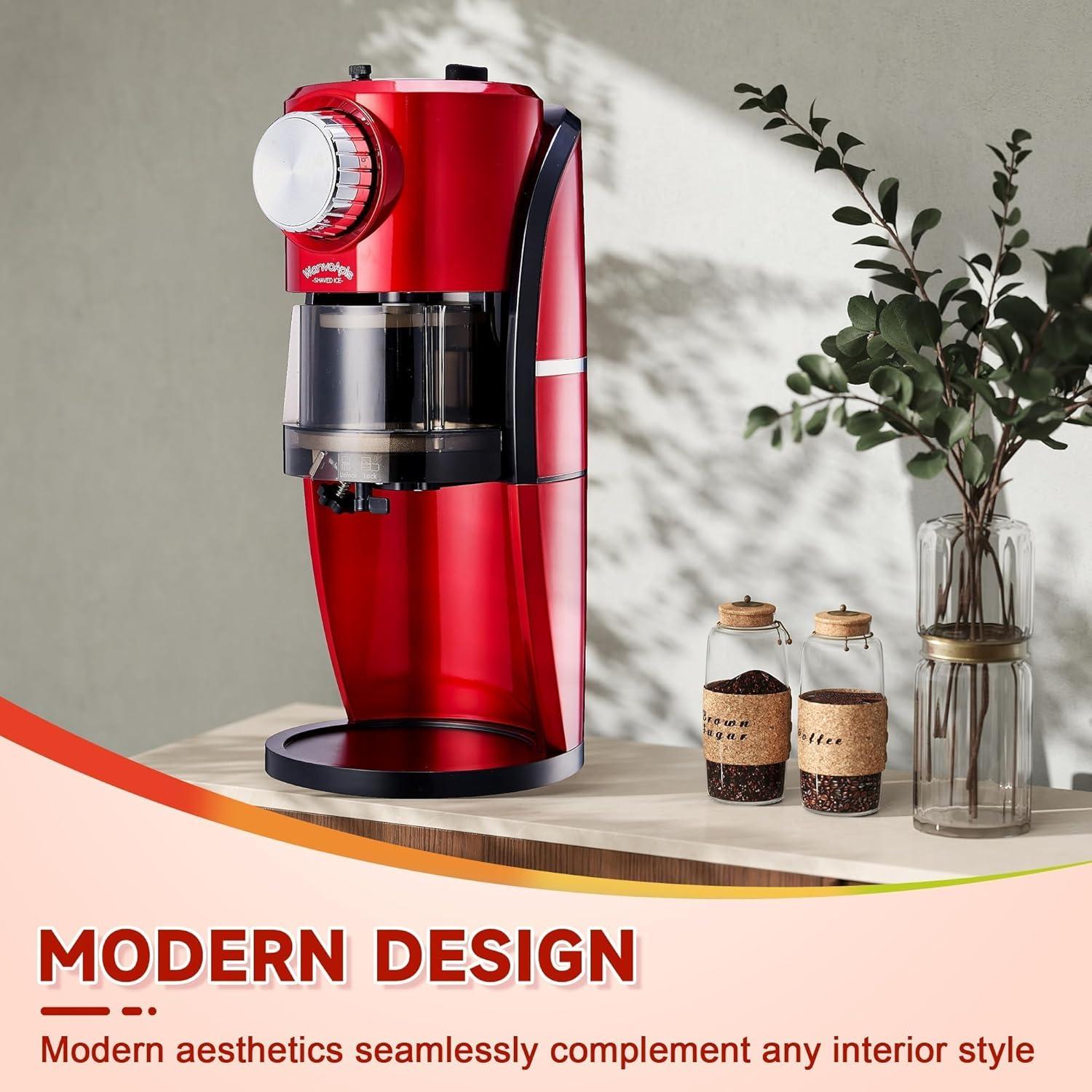 Máquina de Hielo Raspado Wanvoapls Rojo 2 Moldes Reutilizables