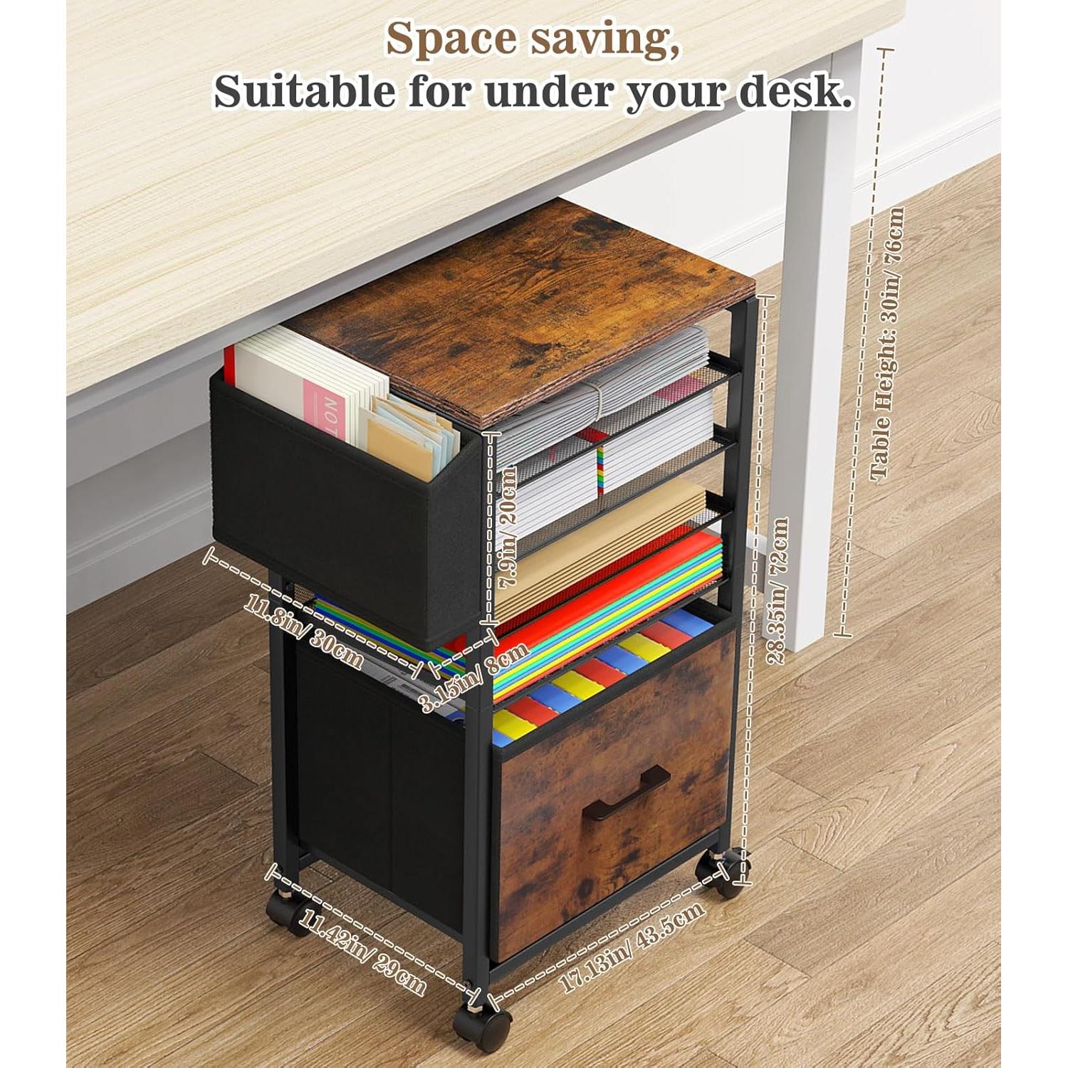 Carro de Archivos MoKo 5 Niveles con Ruedas y Cajón A4