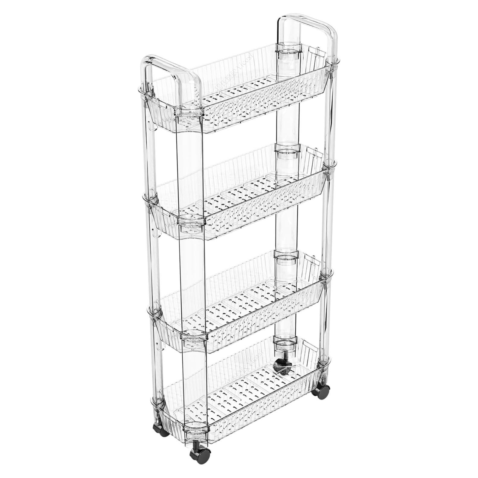 Carrito de Almacenamiento Yieach 4 Niveles Transparente