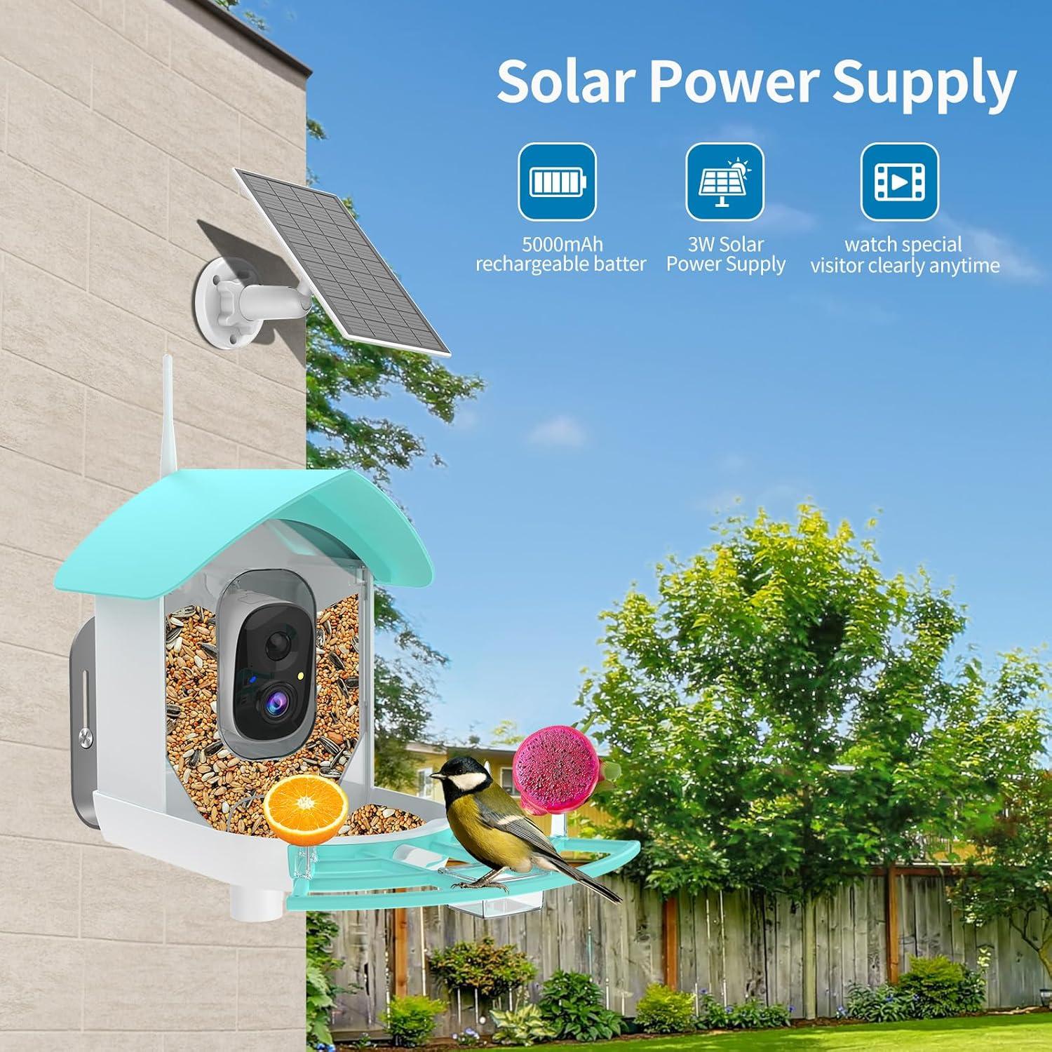 Comedero Inteligente Gyozol para Aves con Cámara FHD 2K