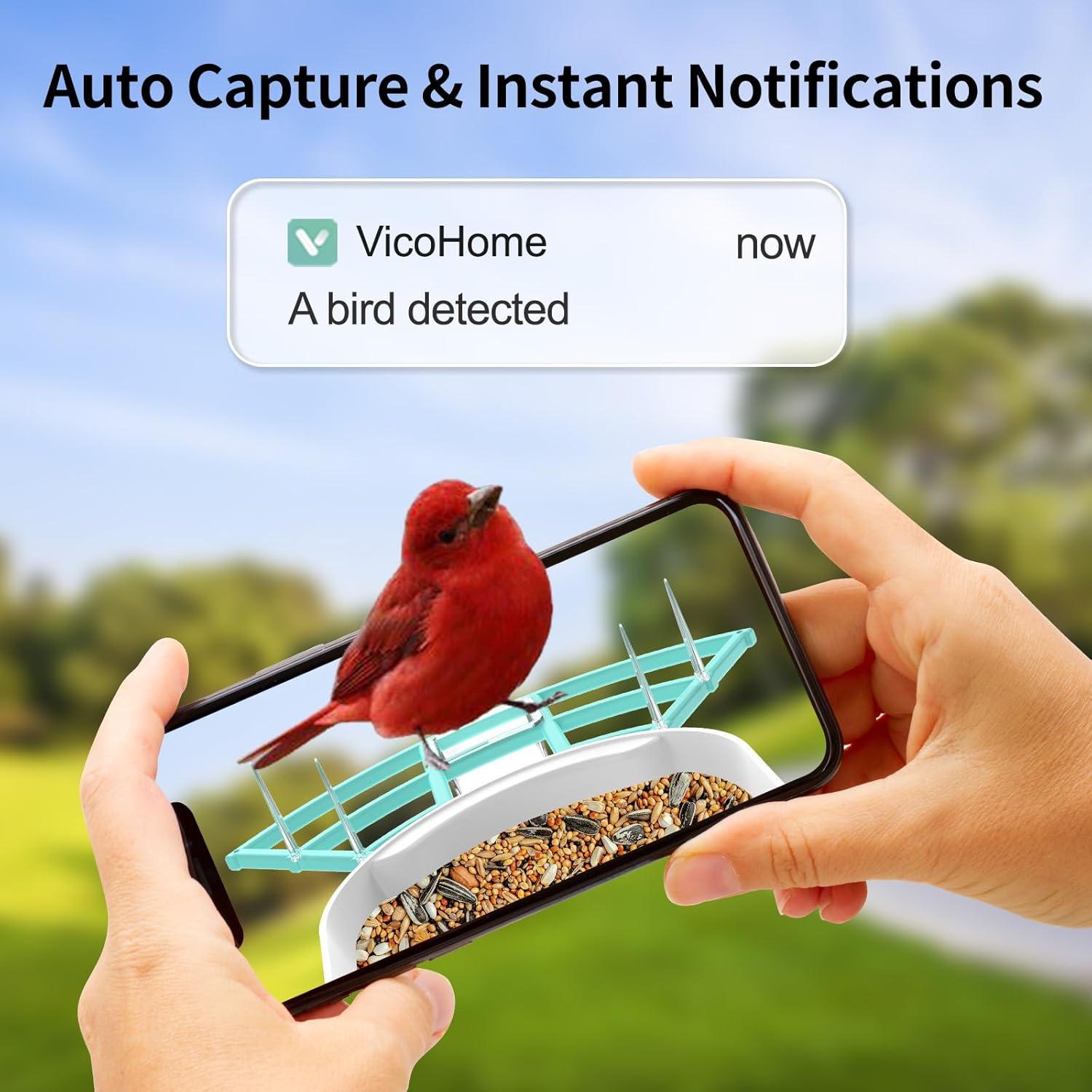 Comedero Inteligente Gyozol para Aves con Cámara FHD 2K