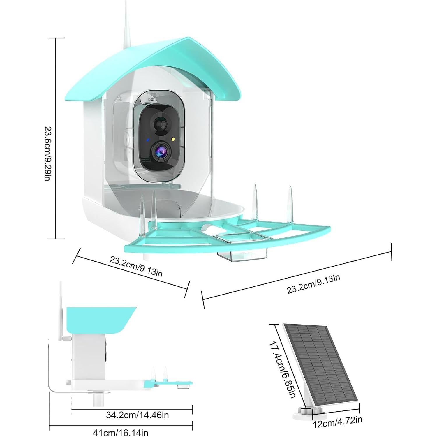 Comedero Inteligente Gyozol para Aves con Cámara FHD 2K